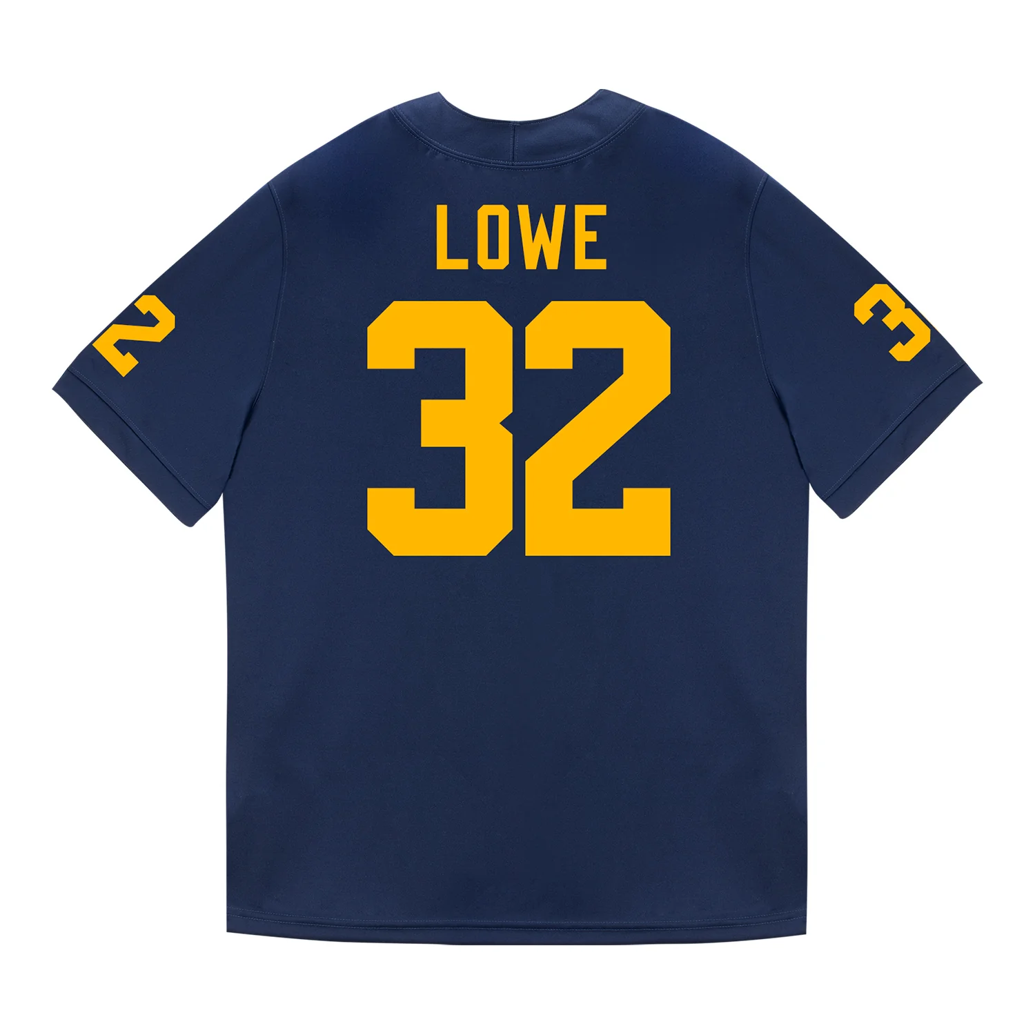 Michigan Wolverines #32 Jeremiah Lowe Student Athlete Blue Football Jersey