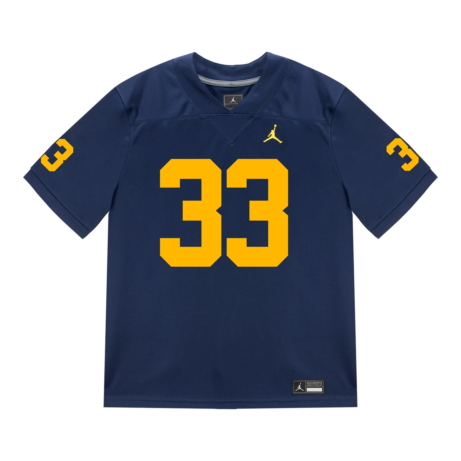 Michigan Wolverines #33 Dominic Nichols Student Athlete Blue Football Jersey - Image 2