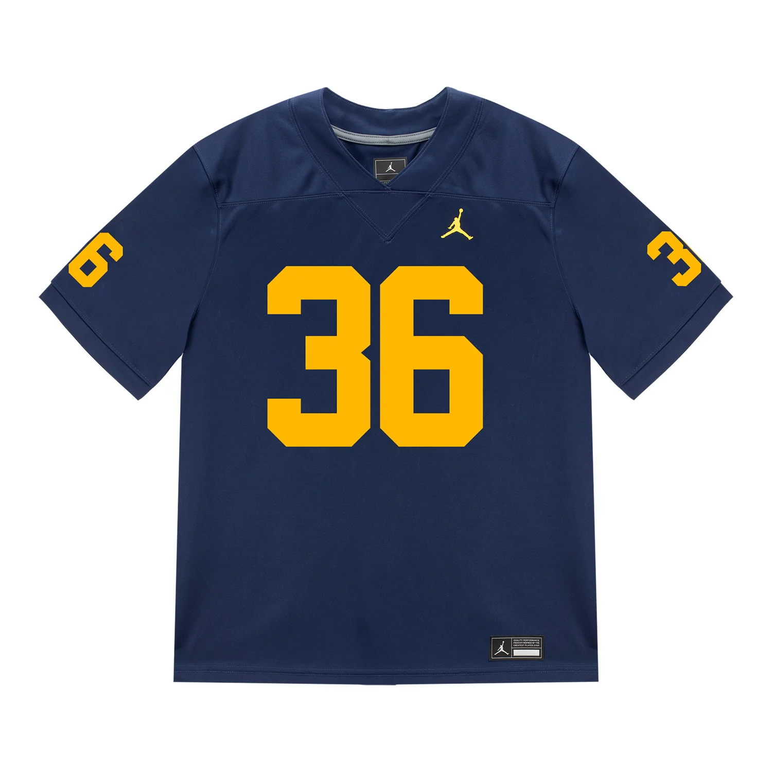 Michigan Wolverines #36 Tomas O'Meara Student Athlete Blue Football Jersey - Image 2