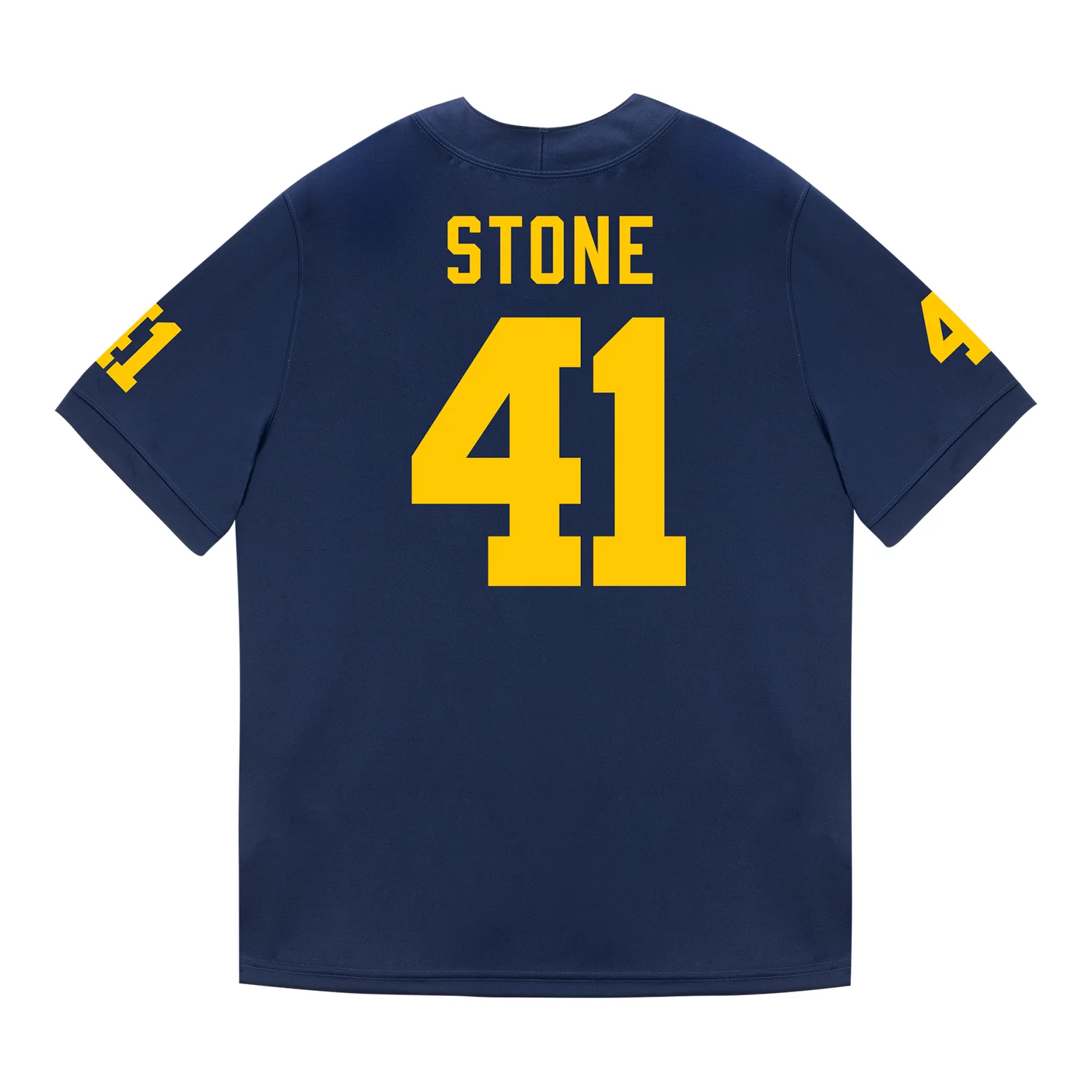 Michigan Wolverines #41 Shomari Stone Student Athlete Blue Football Jersey