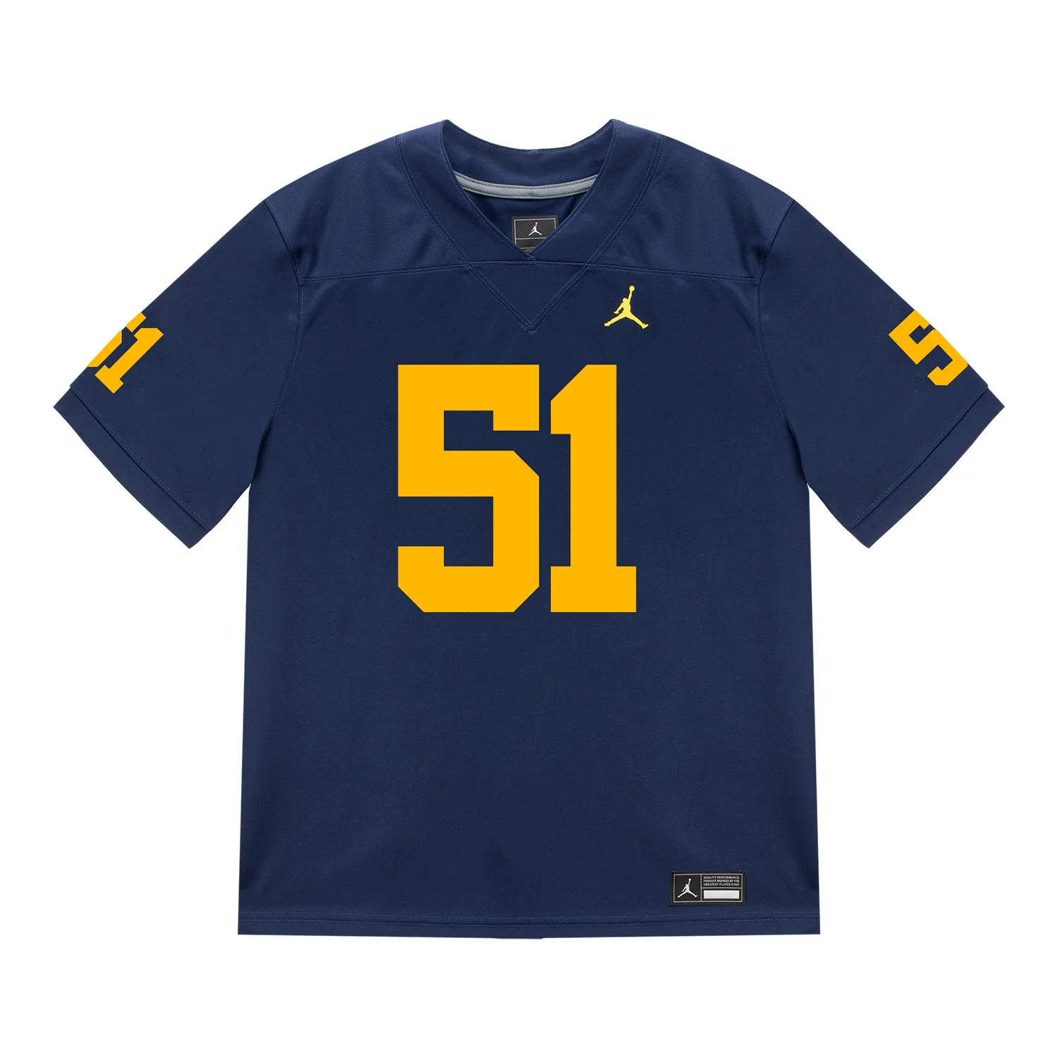 Michigan Wolverines #51 Greg Crippen Student Athlete Blue Football Jersey - Image 2
