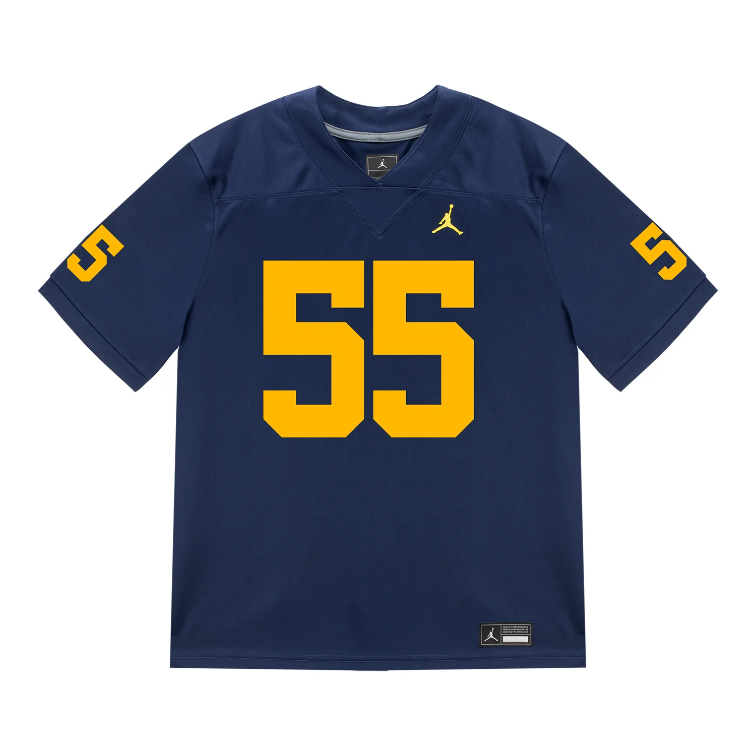 Michigan Wolverines #55 Nathan Efobi Student Athlete Blue Football Jersey - Image 2