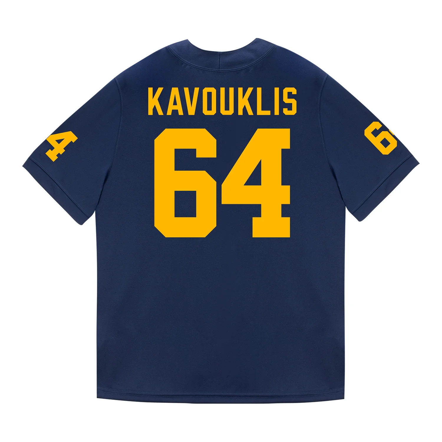 Michigan Wolverines #64 James Kavouklis Student Athlete Blue Football Jersey