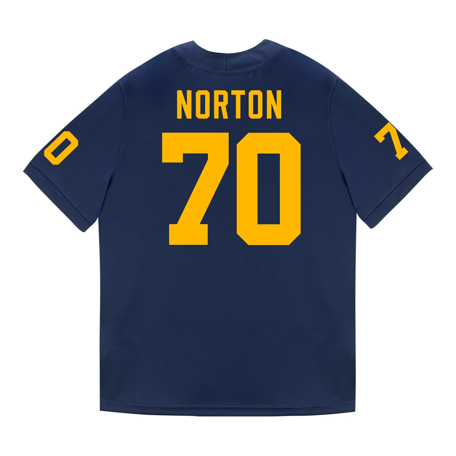 Michigan Wolverines #70 Brady Norton Student Athlete Blue Football Jersey