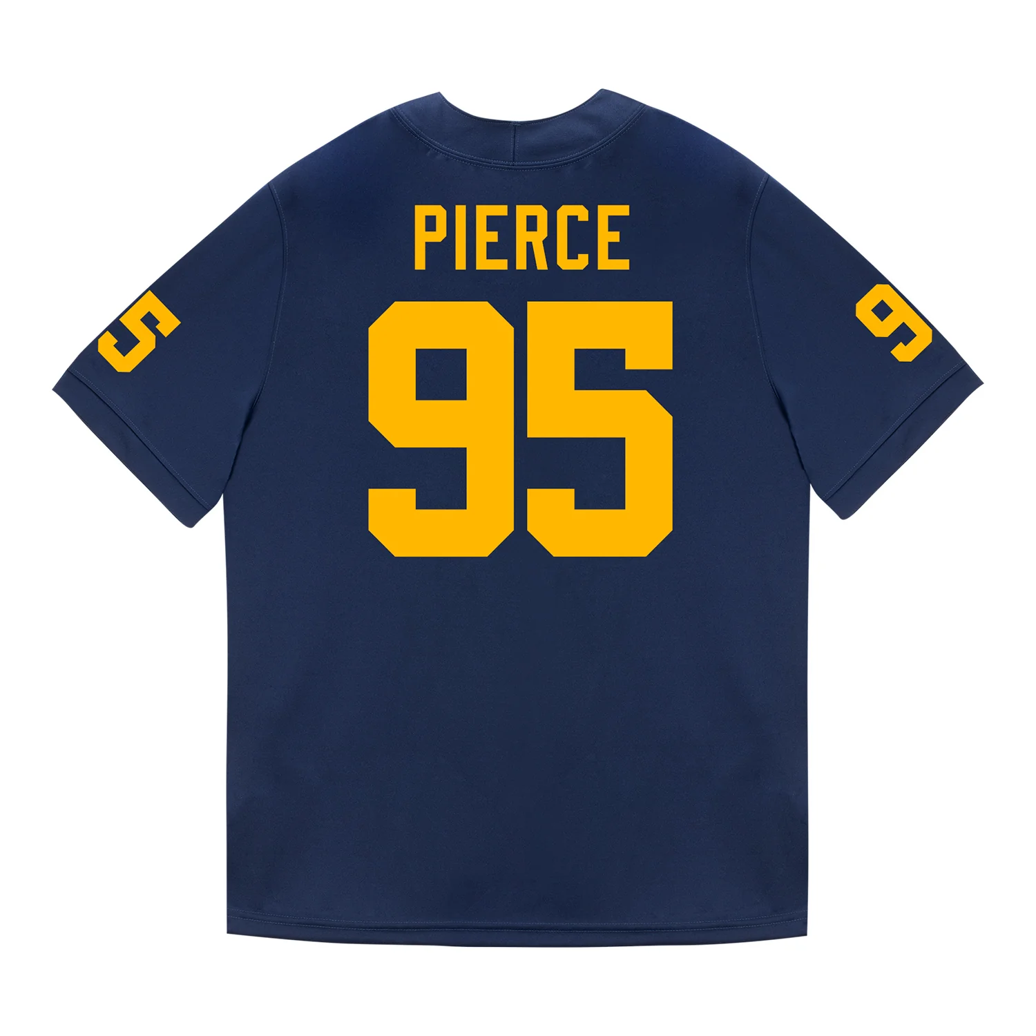 Michigan Wolverines #95 Trey Pierce Student Athlete Blue Football Jersey