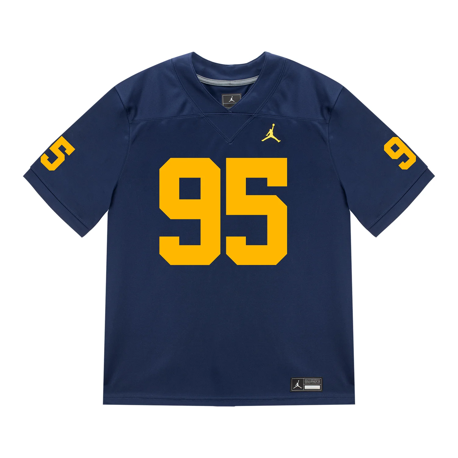 Michigan Wolverines #95 Trey Pierce Student Athlete Blue Football Jersey - Image 2