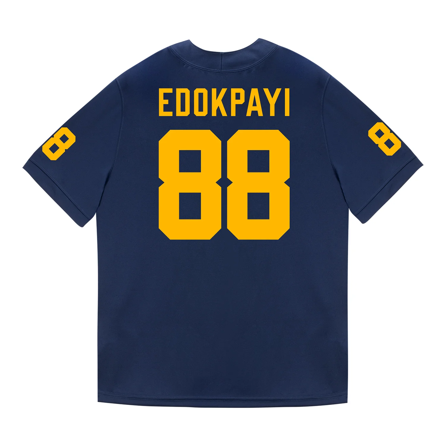 Michigan Wolverines #88 Lugard Edokpayi Student Athlete Blue Football Jersey