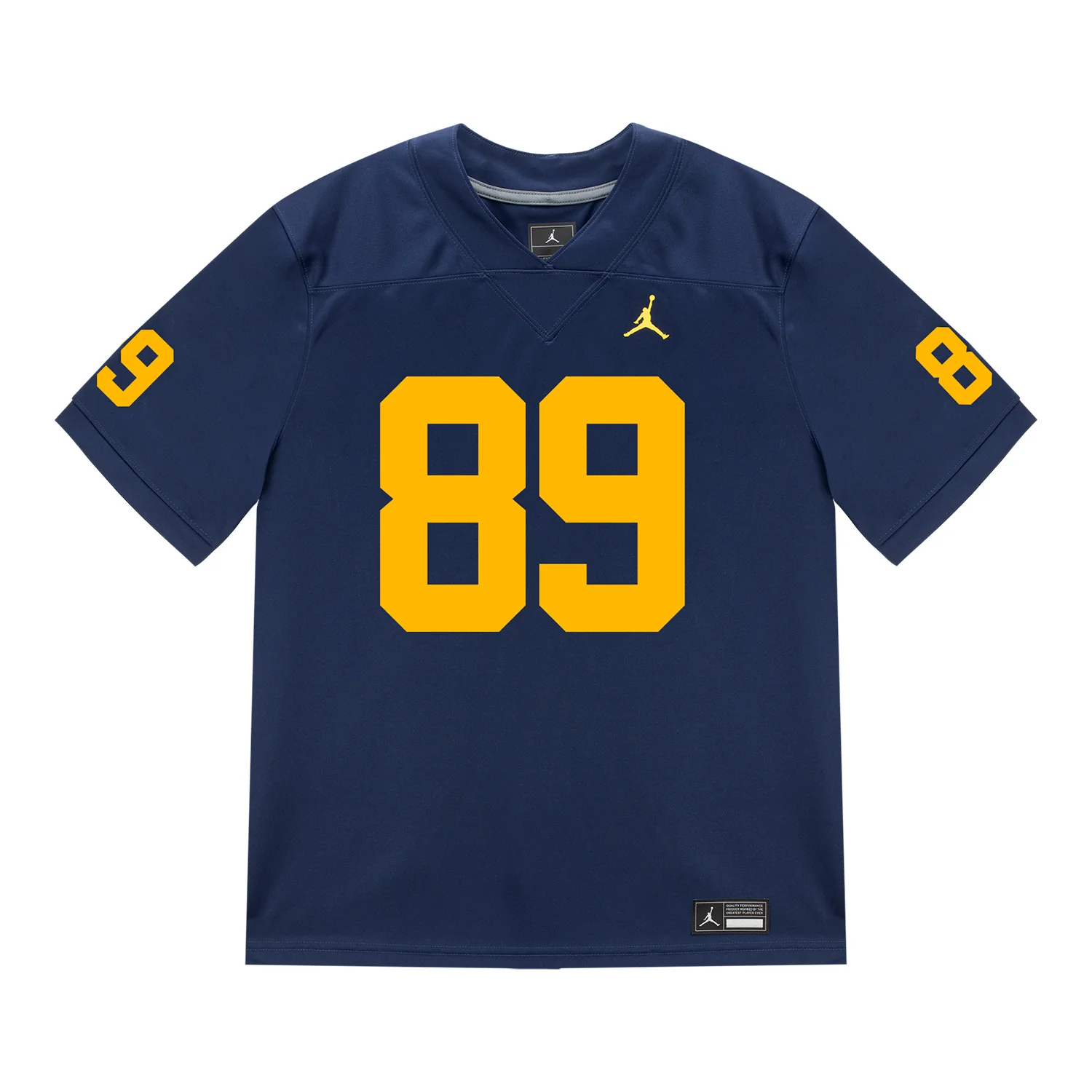 Michigan Wolverines #89 Kaleb Schlecht Student Athlete Blue Football Jersey - Image 2
