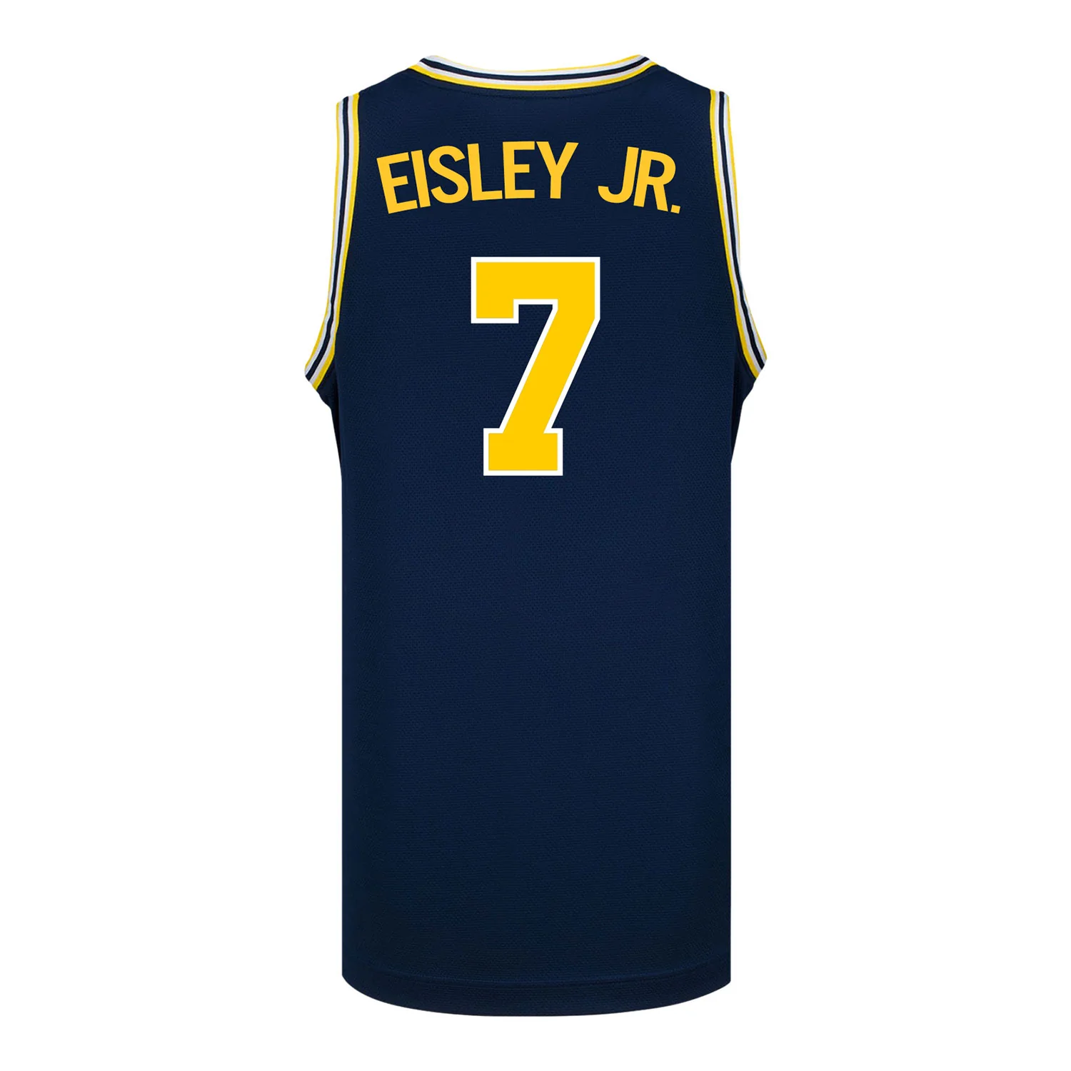 Michigan Wolverines Mens Basketball #7 Howard Eisley Jr. Blue Basketball Jersey
