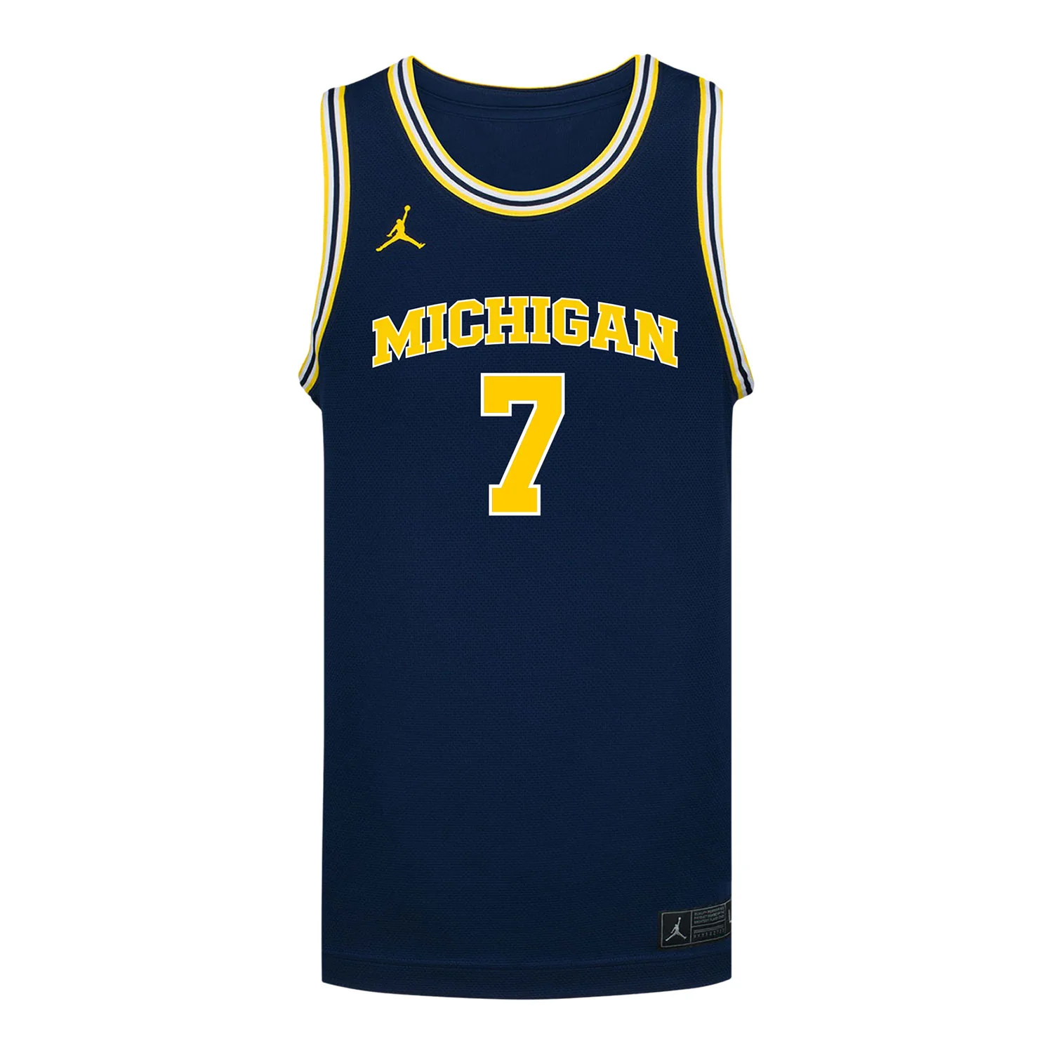 Michigan Wolverines Mens Basketball #7 Howard Eisley Jr. Blue Basketball Jersey - Image 2