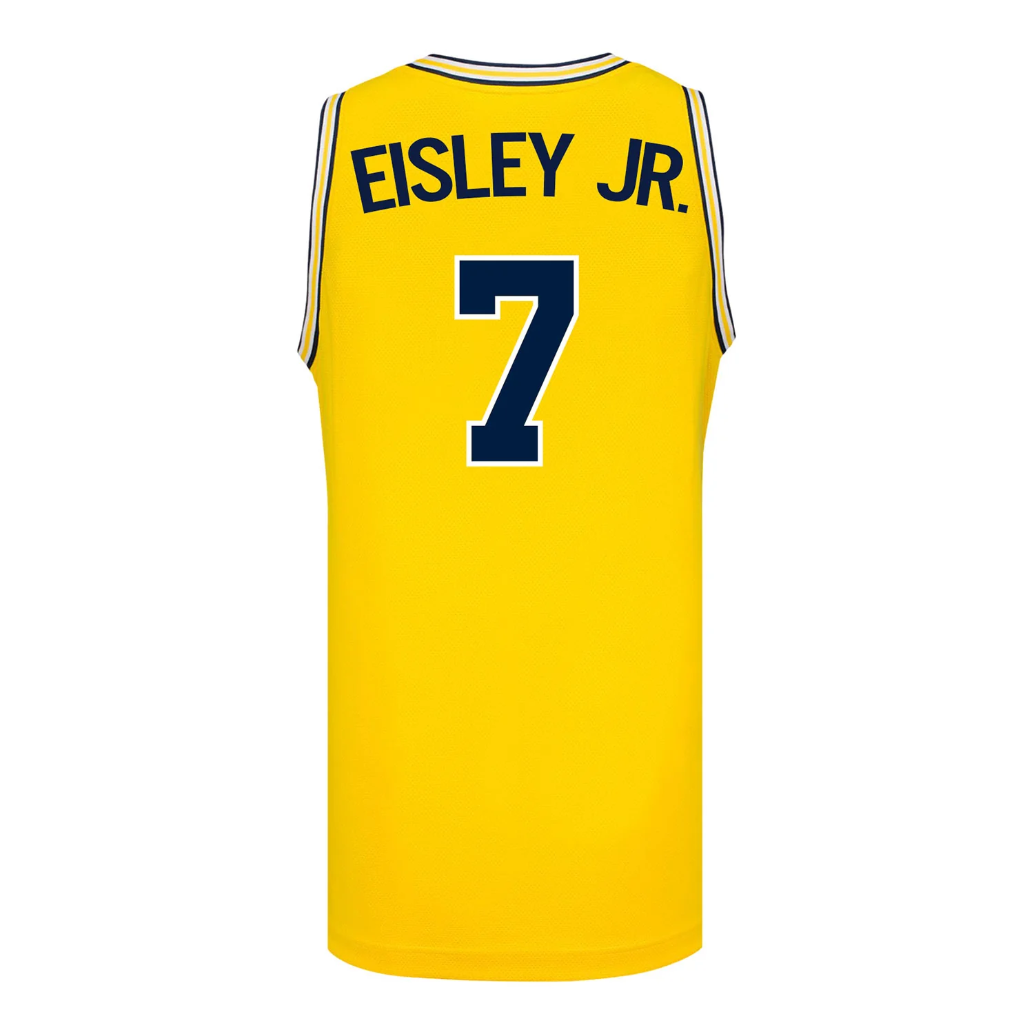 Michigan Wolverines Mens Basketball #7 Howard Eisley Jr. Maize Basketball Jersey