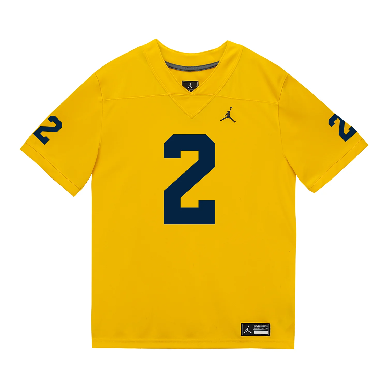 Michigan Wolverines #2 Shamari Earls Student Athlete Maize Football Jersey - Image 2