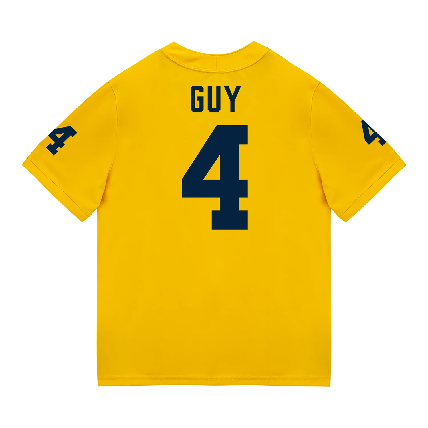 Michigan Wolverines #4 TJ Guy Student Athlete Maize Football Jersey