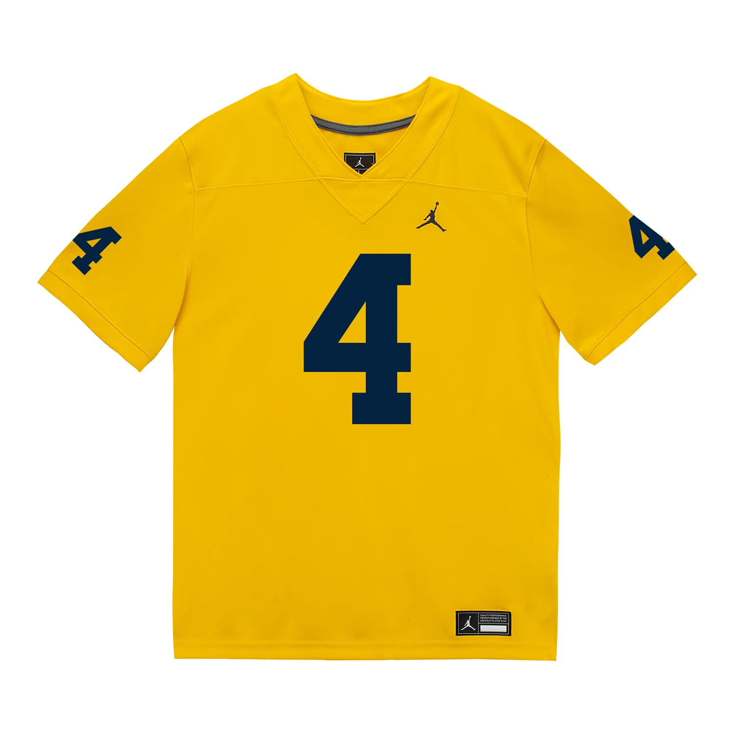 Michigan Wolverines #4 TJ Guy Student Athlete Maize Football Jersey - Image 2