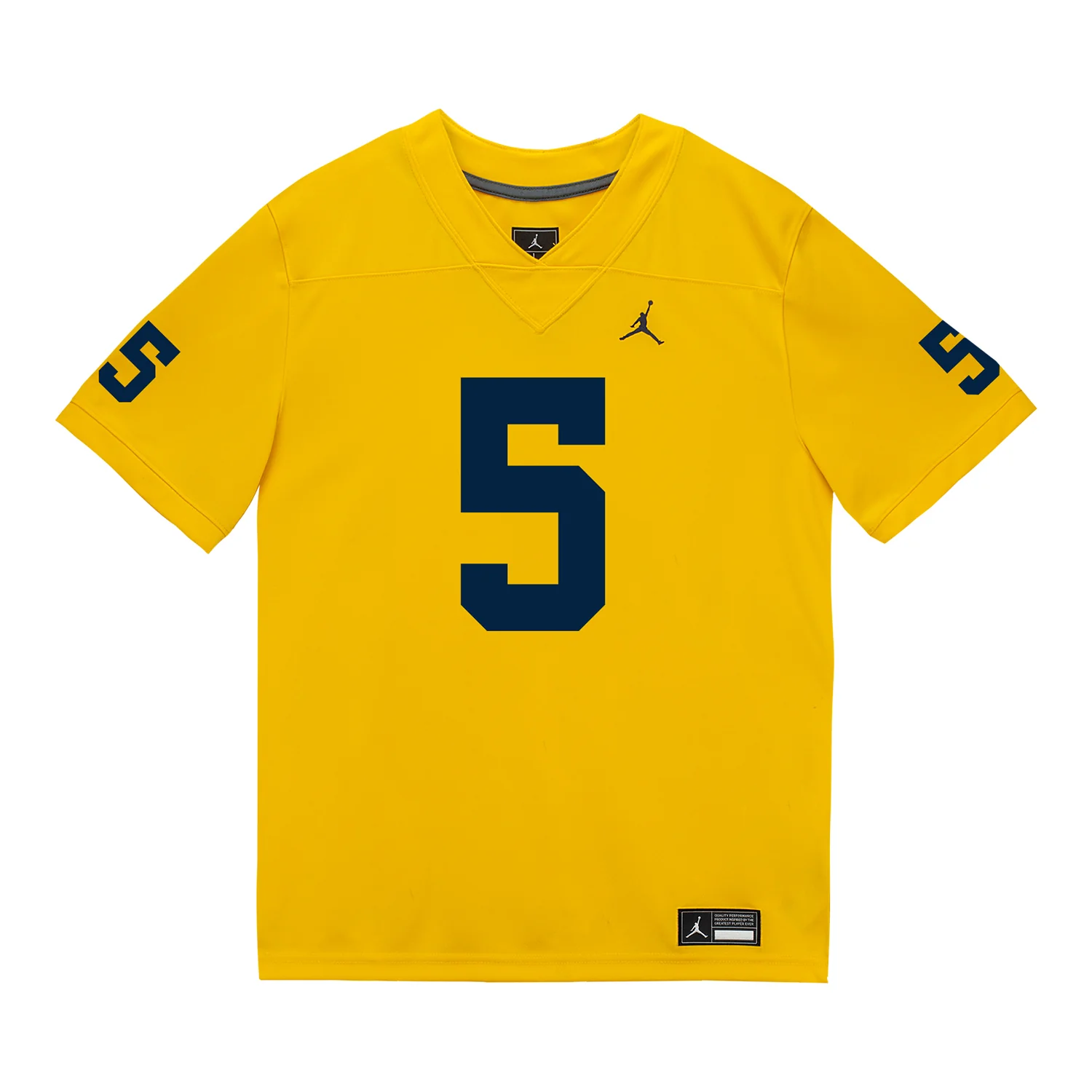 Michigan Wolverines #5 Jacob Oden Student Athlete Maize Football Jersey - Image 2