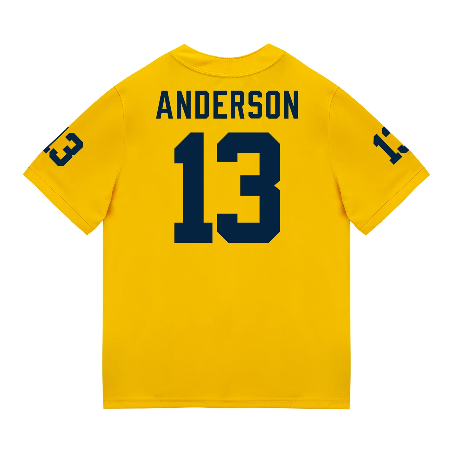 Michigan Wolverines #13 Caleb Anderson Student Athlete Maize Football Jersey