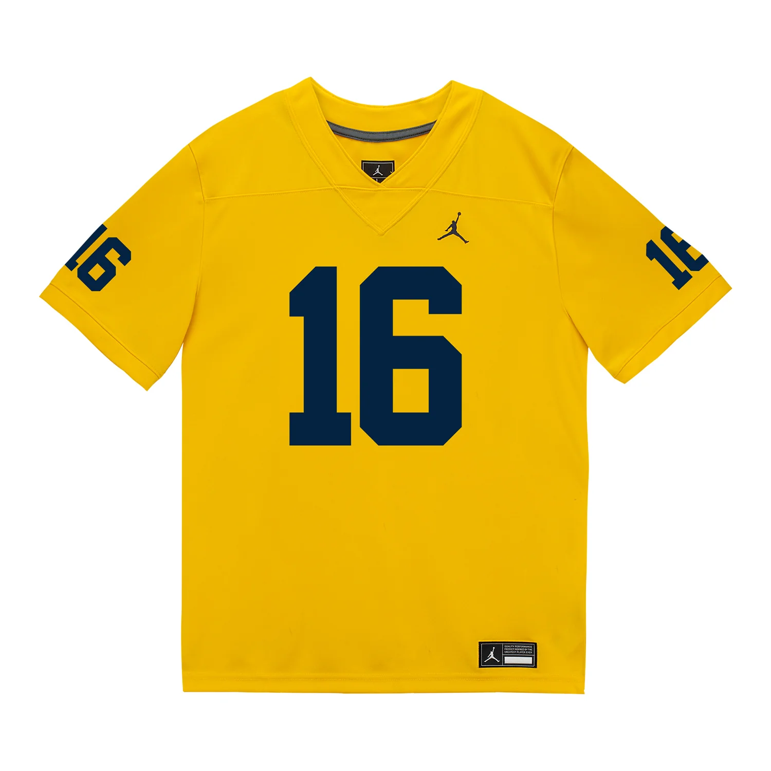 Michigan Wolverines #16 Jo'Ziah Edmond Student Athlete Maize Football Jersey - Image 2