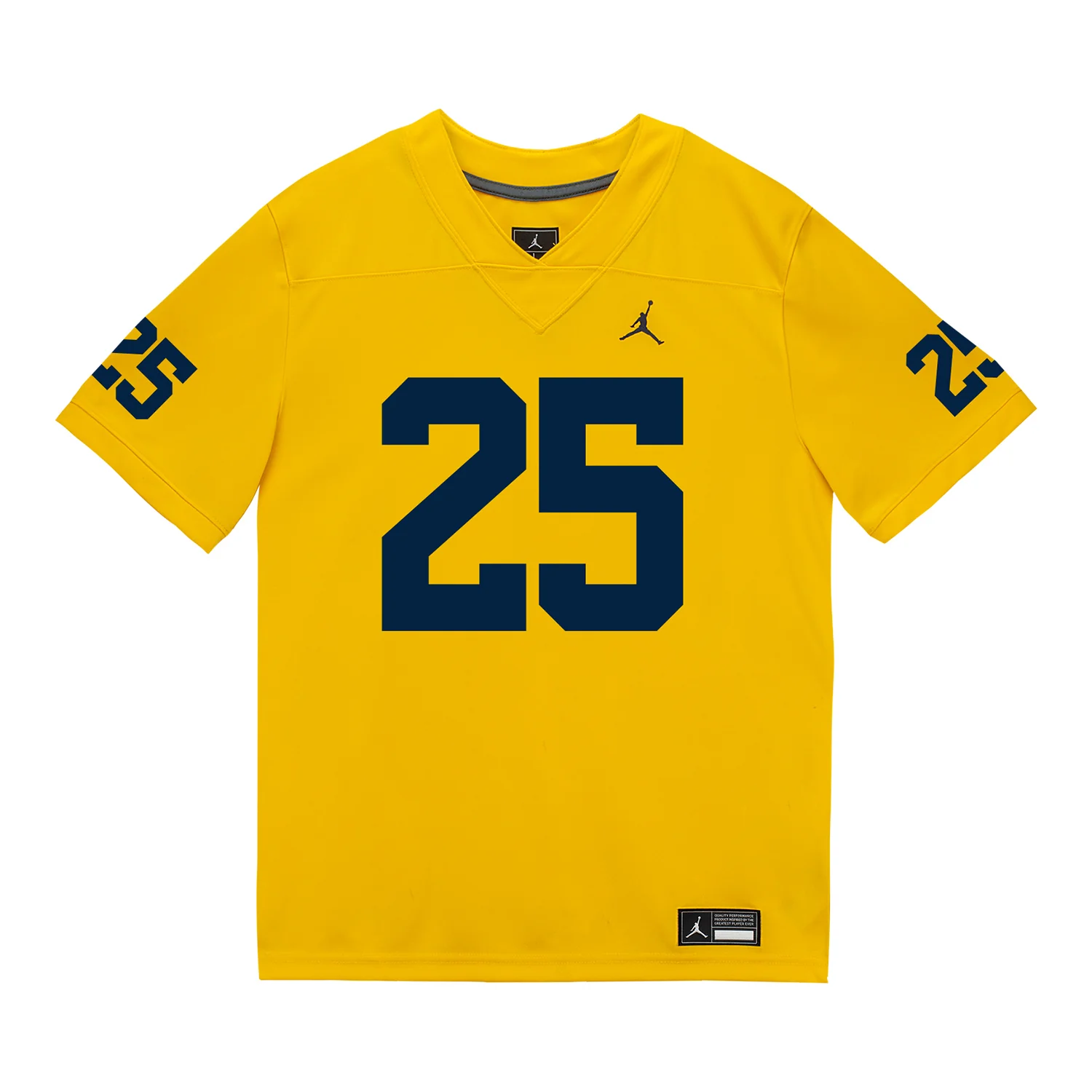 Michigan Wolverines #25 Mason Curtis Student Athlete Maize Football Jersey - Image 2