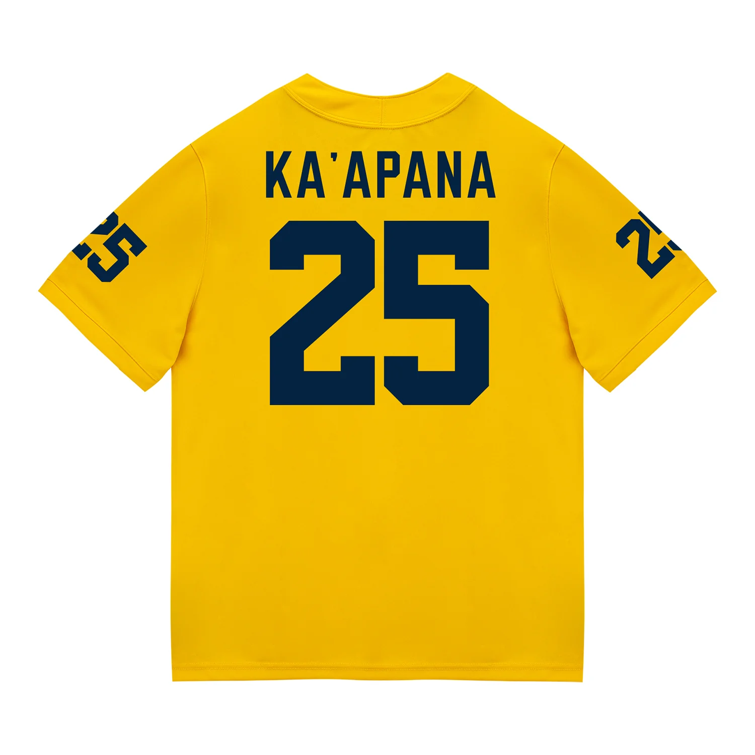 Michigan Wolverines #25 Micah Ka'apana Student Athlete Maize Football Jersey