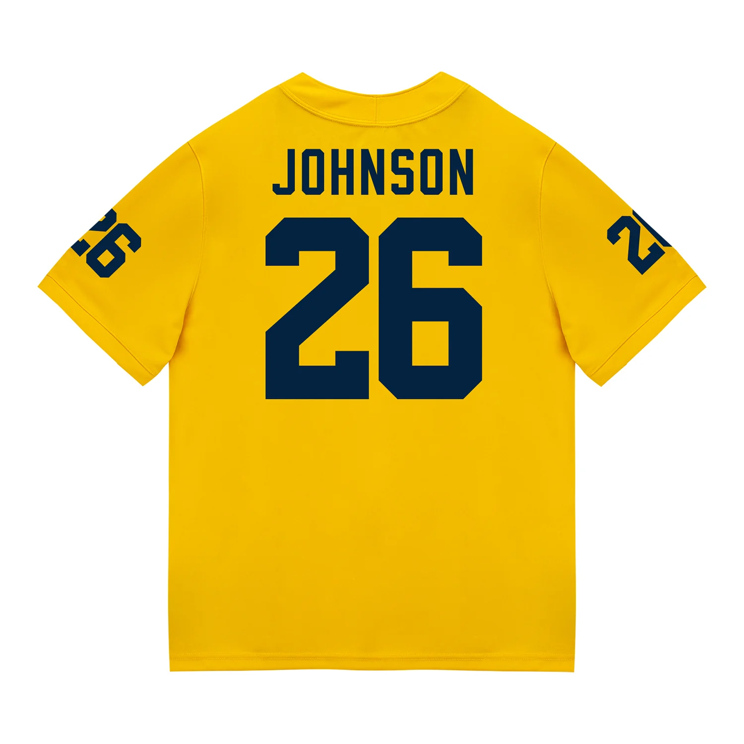 Michigan Wolverines #26 Donovan Johnson Student Athlete Maize Football Jersey