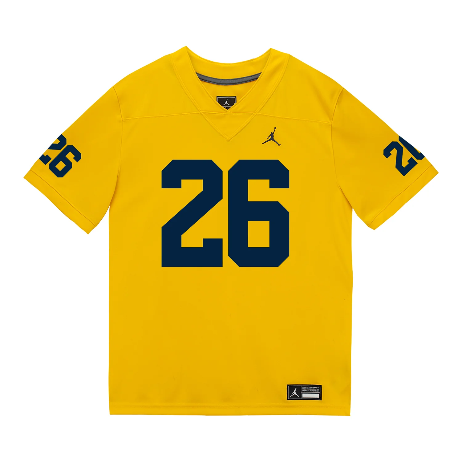 Michigan Wolverines #26 Donovan Johnson Student Athlete Maize Football Jersey - Image 2