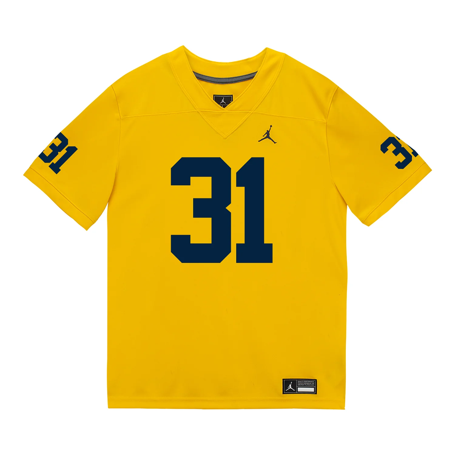Michigan Wolverines #31 Nico Andrighetto Student Athlete Maize Football Jersey - Image 2