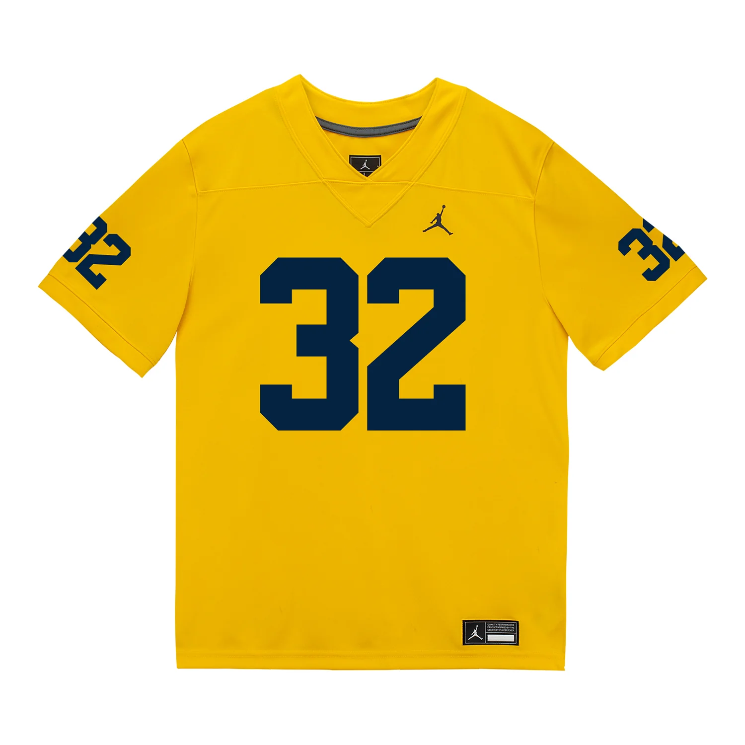 Michigan Wolverines #32 Jeremiah Lowe Student Athlete Maize Football Jersey - Image 2