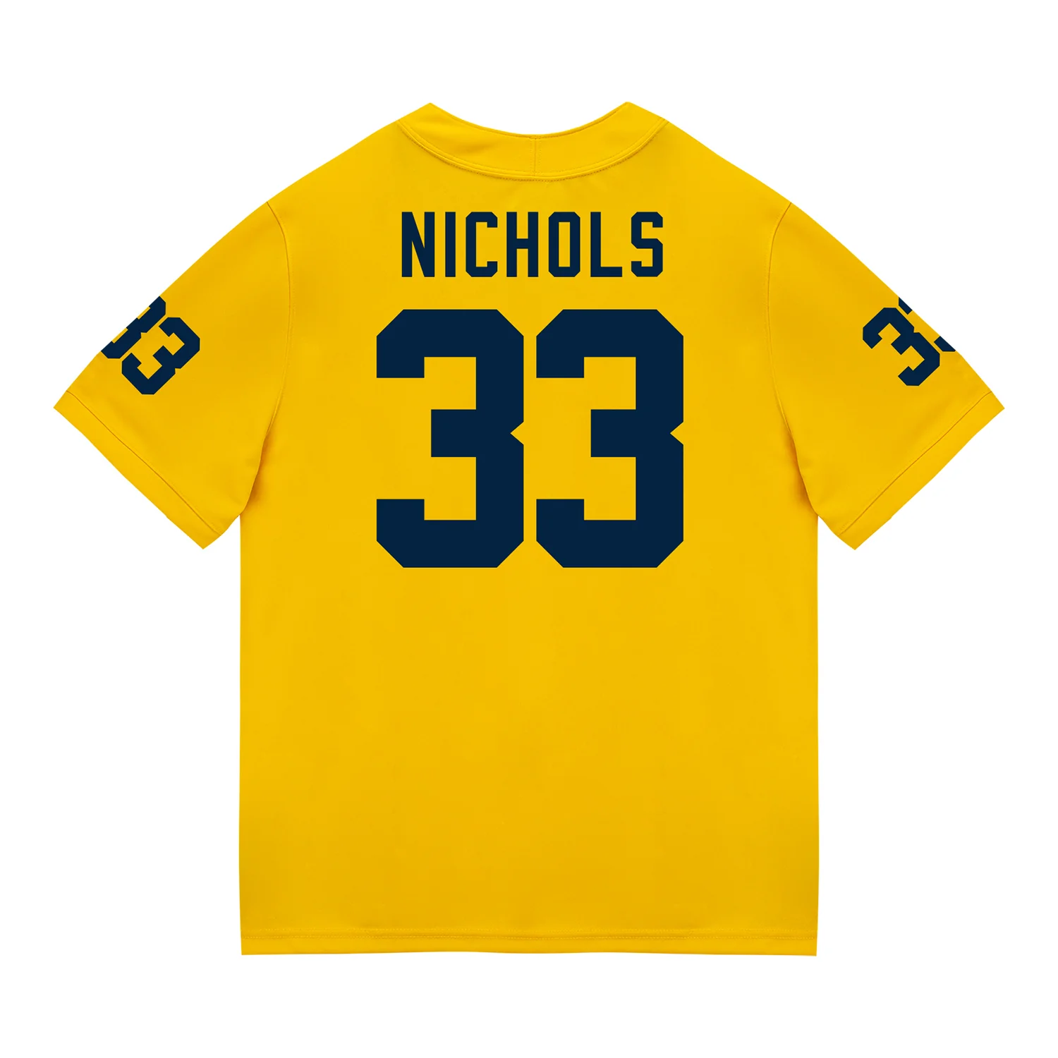 Michigan Wolverines #33 Dominic Nichols Student Athlete Maize Football Jersey