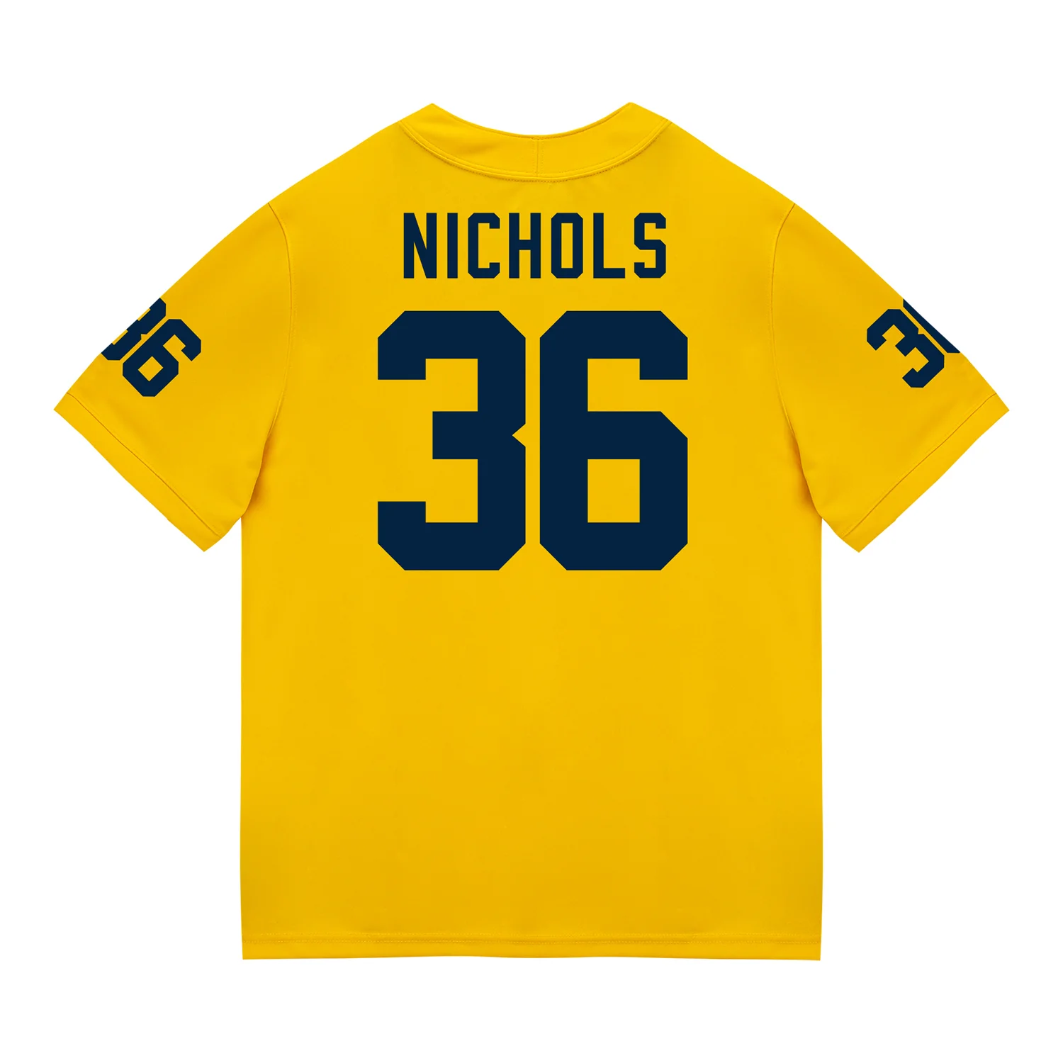 Michigan Wolverines #36 Josh Nichols Student Athlete Maize Football Jersey