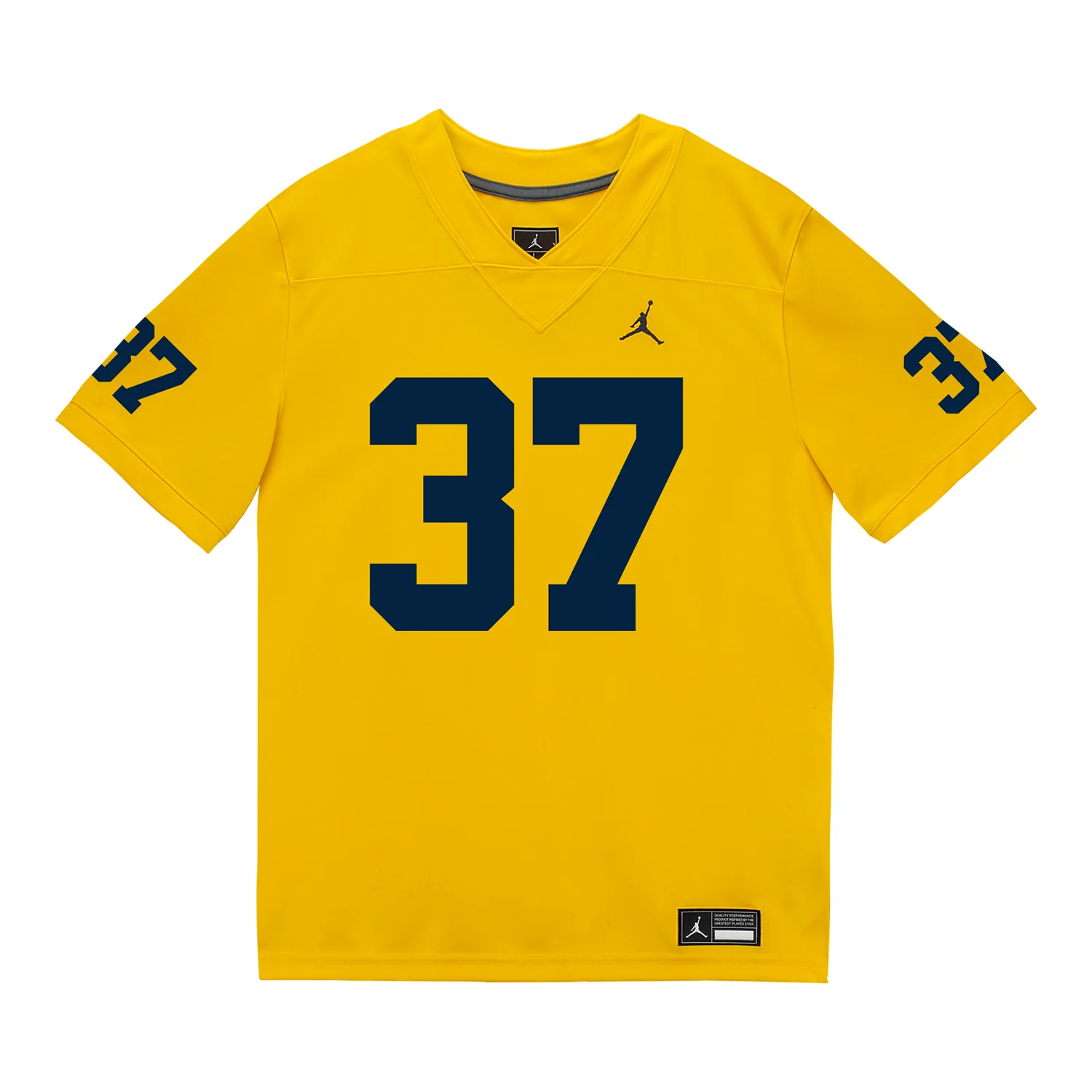 Michigan Wolverines #37 Julius Holly Student Athlete Maize Football Jersey - Image 2