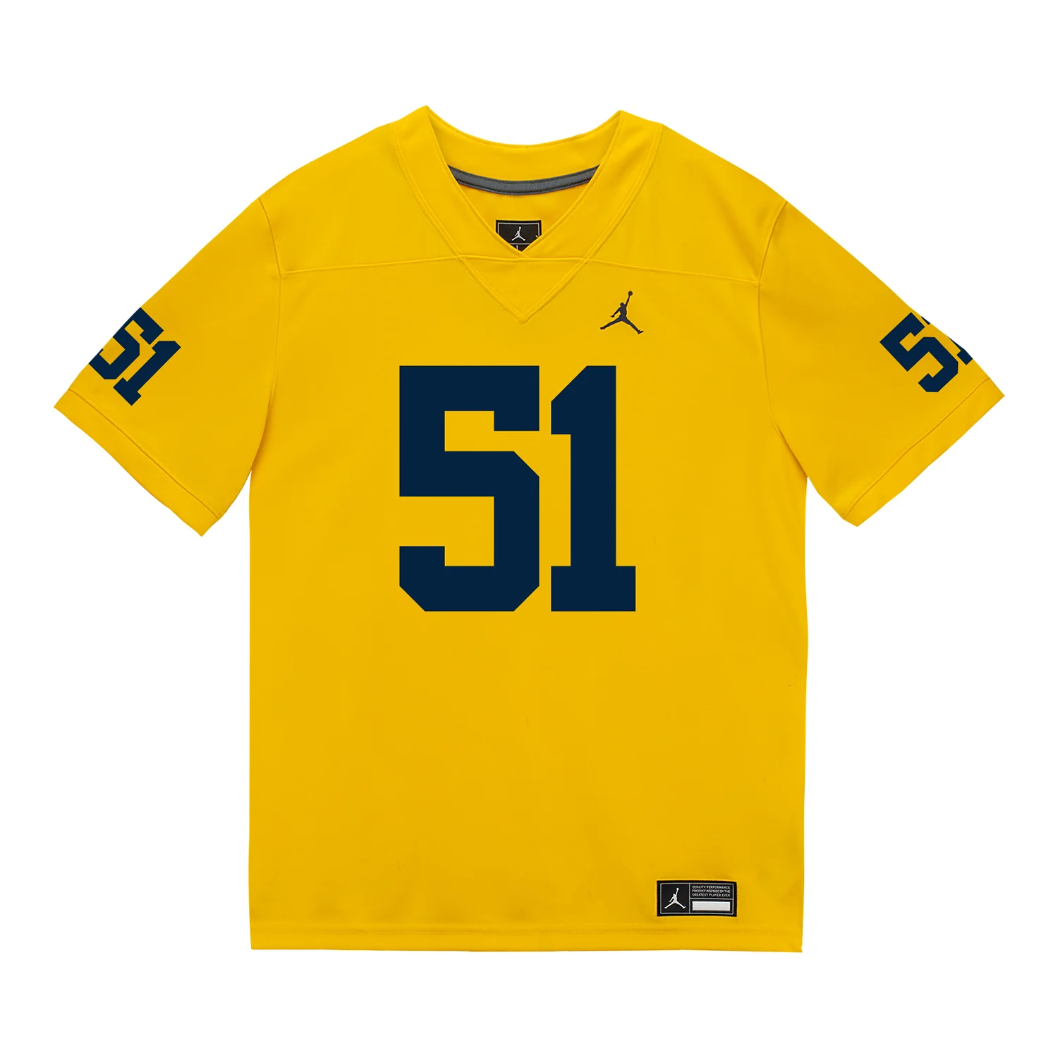 Michigan Wolverines #51 Greg Crippen Student Athlete Maize Football Jersey - Image 2