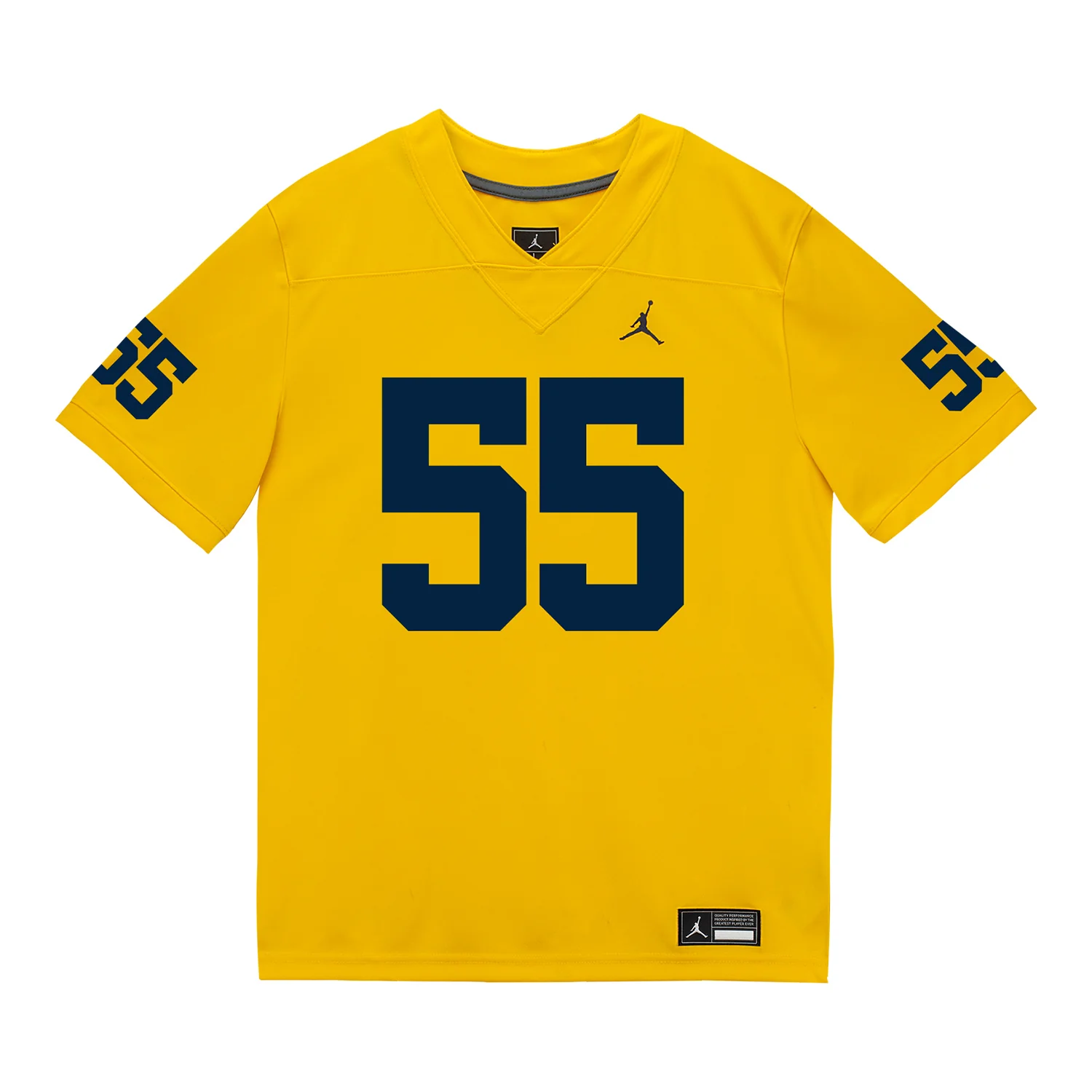Michigan Wolverines #55 Nathan Efobi Student Athlete Maize Football Jersey - Image 2