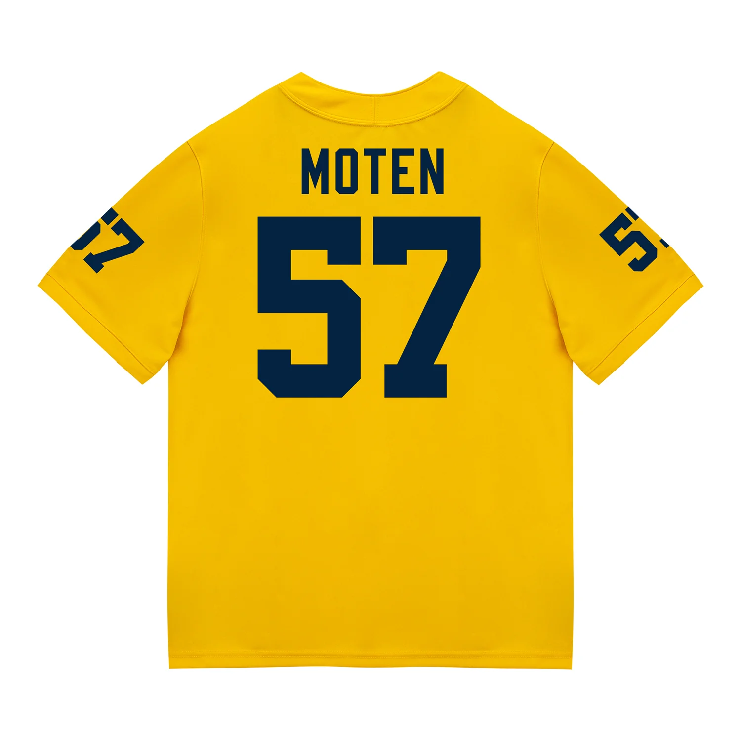 Michigan Wolverines #57 Travis Moten Student Athlete Maize Football Jersey