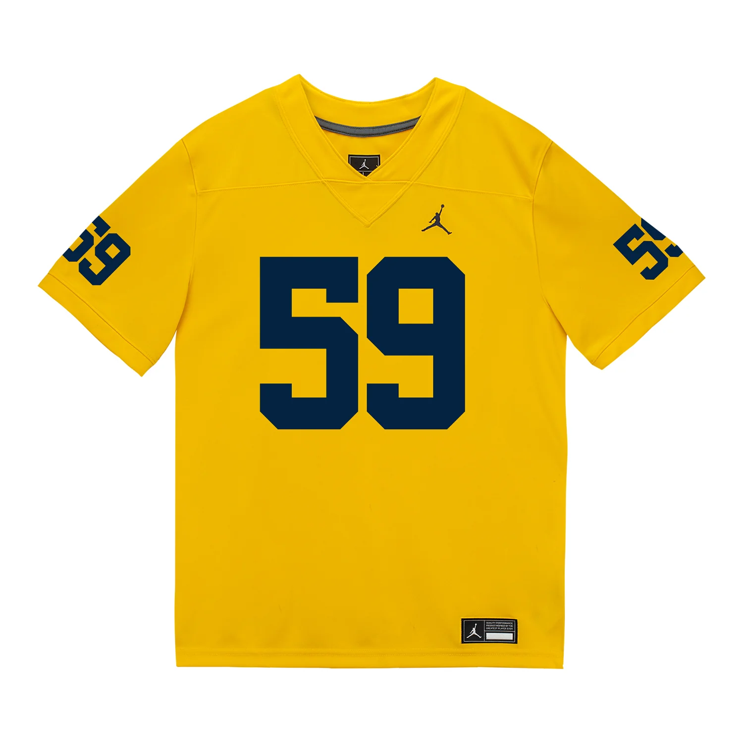 Michigan Wolverines #59 John Weidenbach Student Athlete Maize Football Jersey - Image 2
