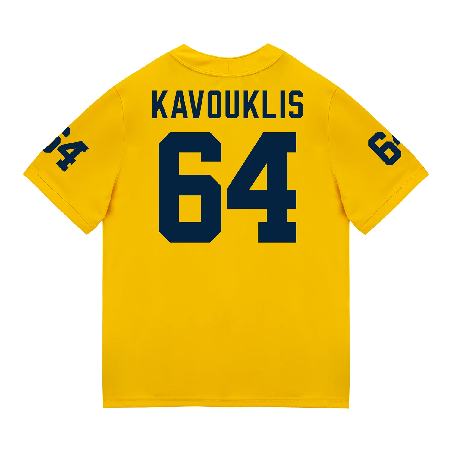 Michigan Wolverines #64 James Kavouklis Student Athlete Maize Football Jersey