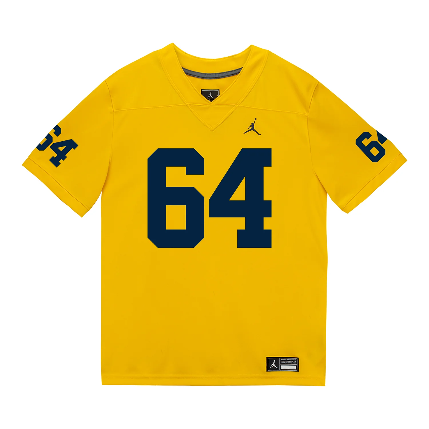 Michigan Wolverines #64 James Kavouklis Student Athlete Maize Football Jersey - Image 2