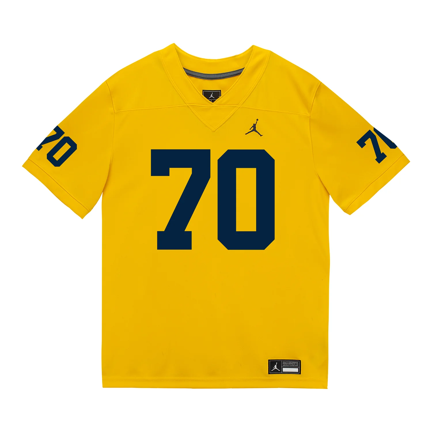 Michigan Wolverines #70 Brady Norton Student Athlete Maize Football Jersey - Image 2