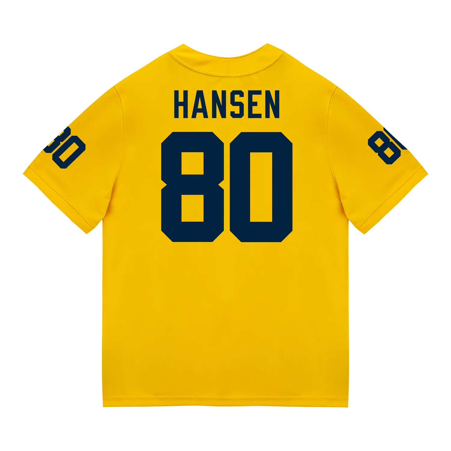 Michigan Wolverines #80 Hogan Hansen Student Athlete Maize Football Jersey