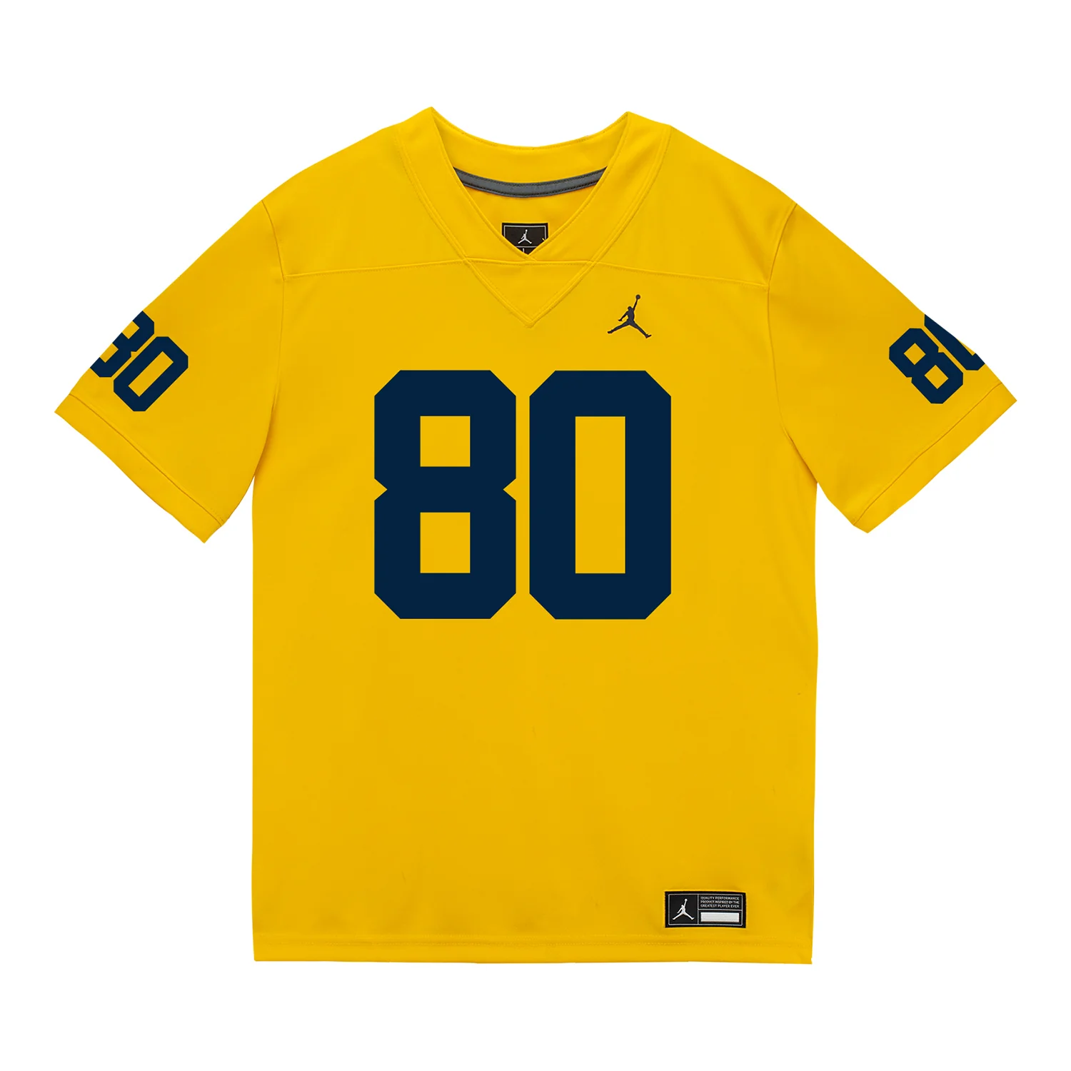Michigan Wolverines #80 Hogan Hansen Student Athlete Maize Football Jersey - Image 2