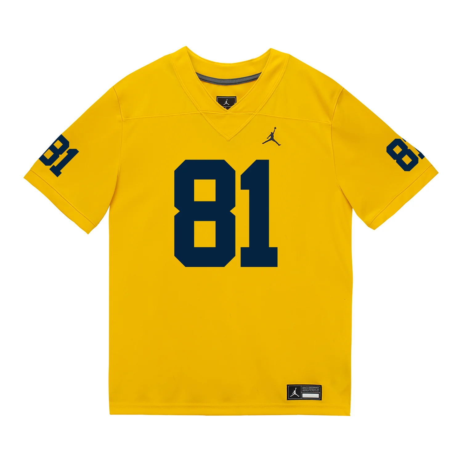 Michigan Wolverines #81 Peyton O'Leary Student Athlete Maize Football Jersey - Image 2