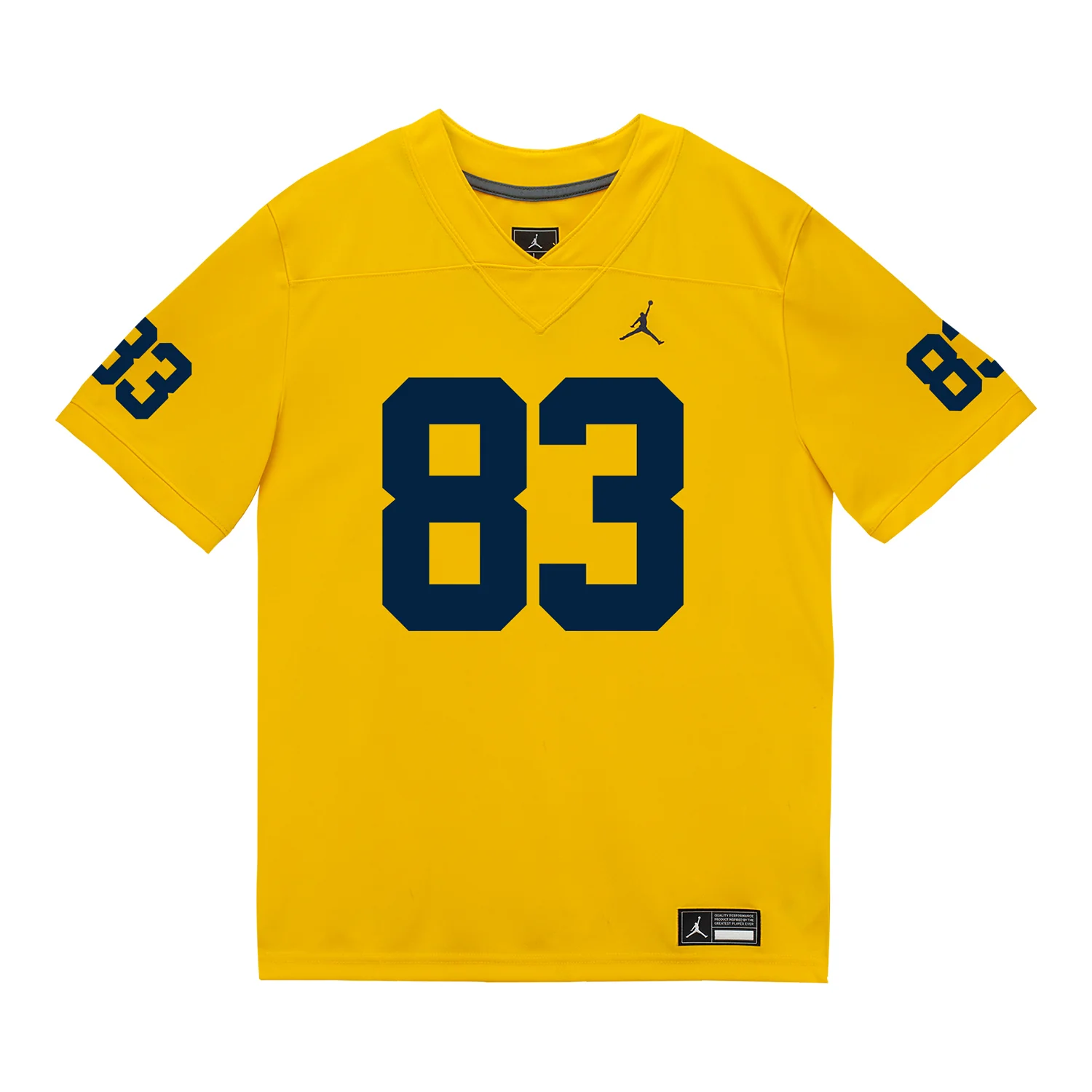 Michigan Wolverines #83 Zack Marshall Student Athlete Maize Football Jersey - Image 2