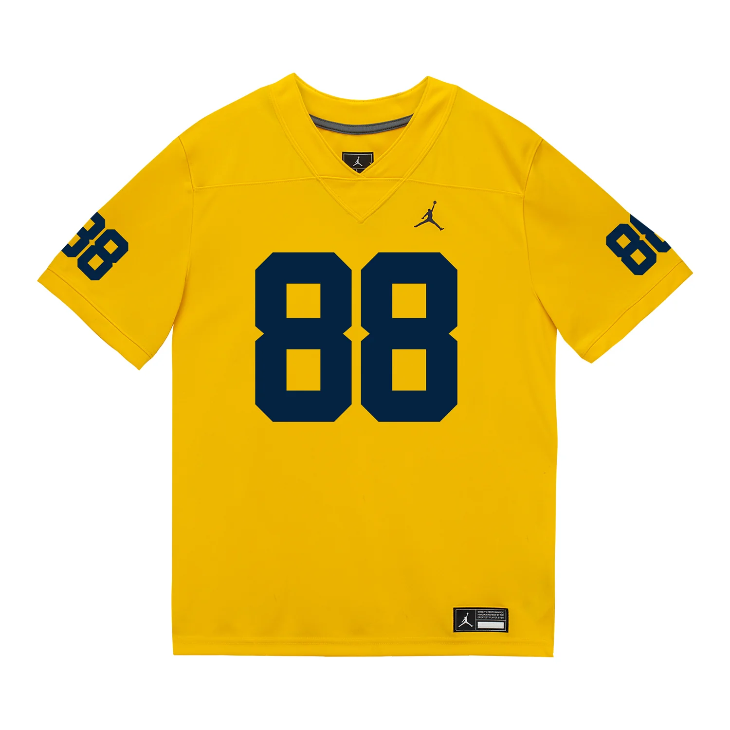 Michigan Wolverines #88 Lugard Edokpayi Student Athlete Maize Football Jersey - Image 2