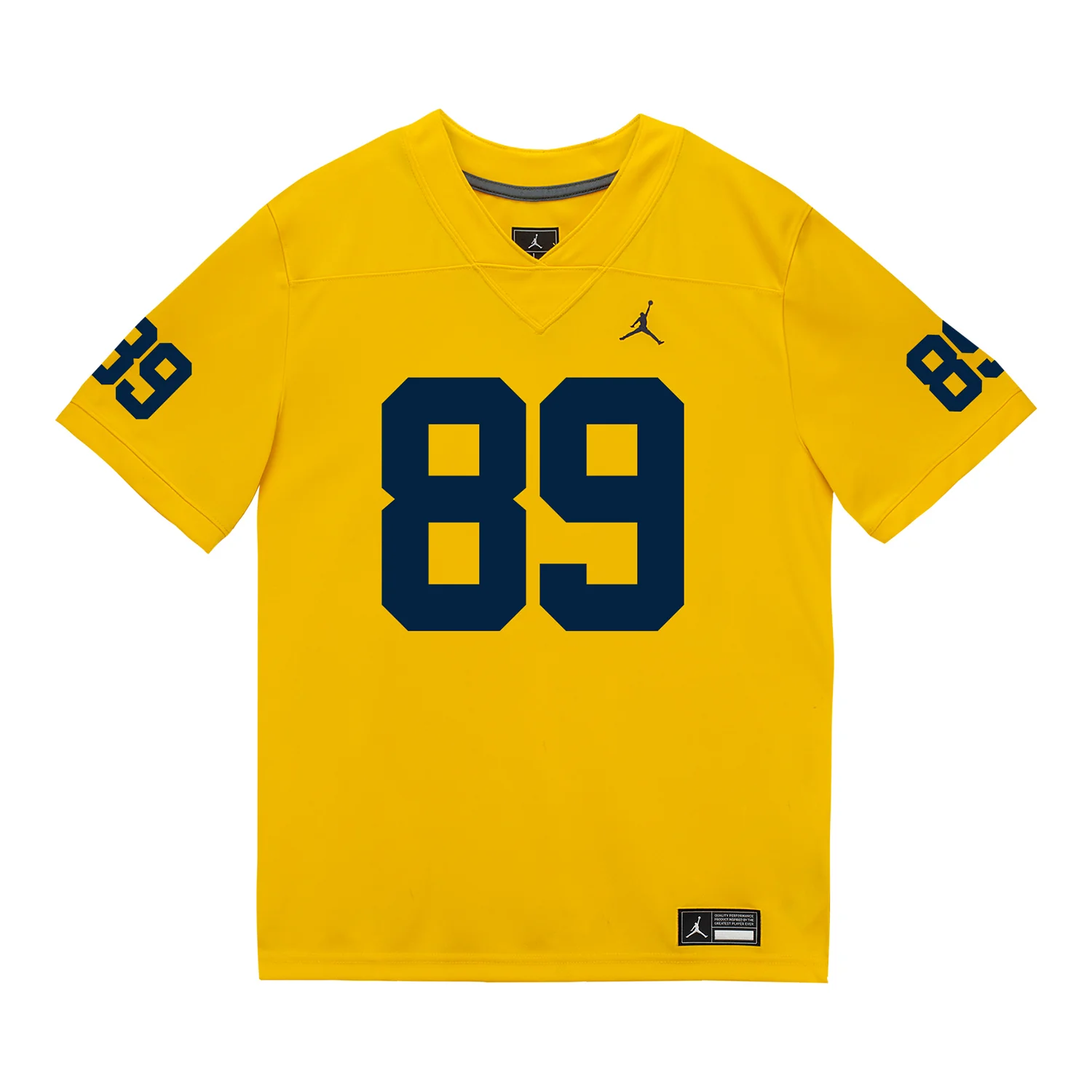 Michigan Wolverines #89 Kaleb Schlecht Student Athlete Maize Football Jersey - Image 2