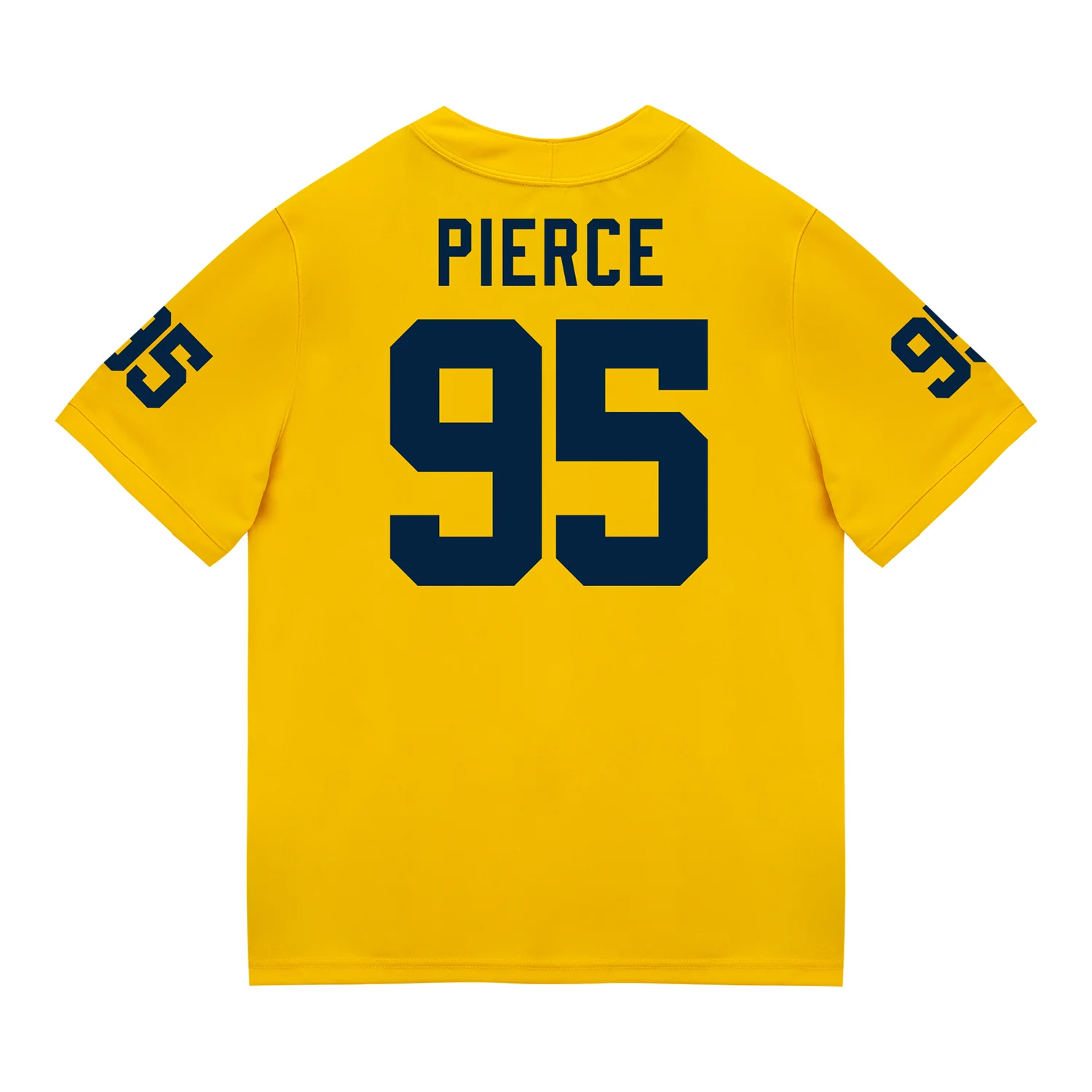 Michigan Wolverines #95 Trey Pierce Student Athlete Maize Football Jersey