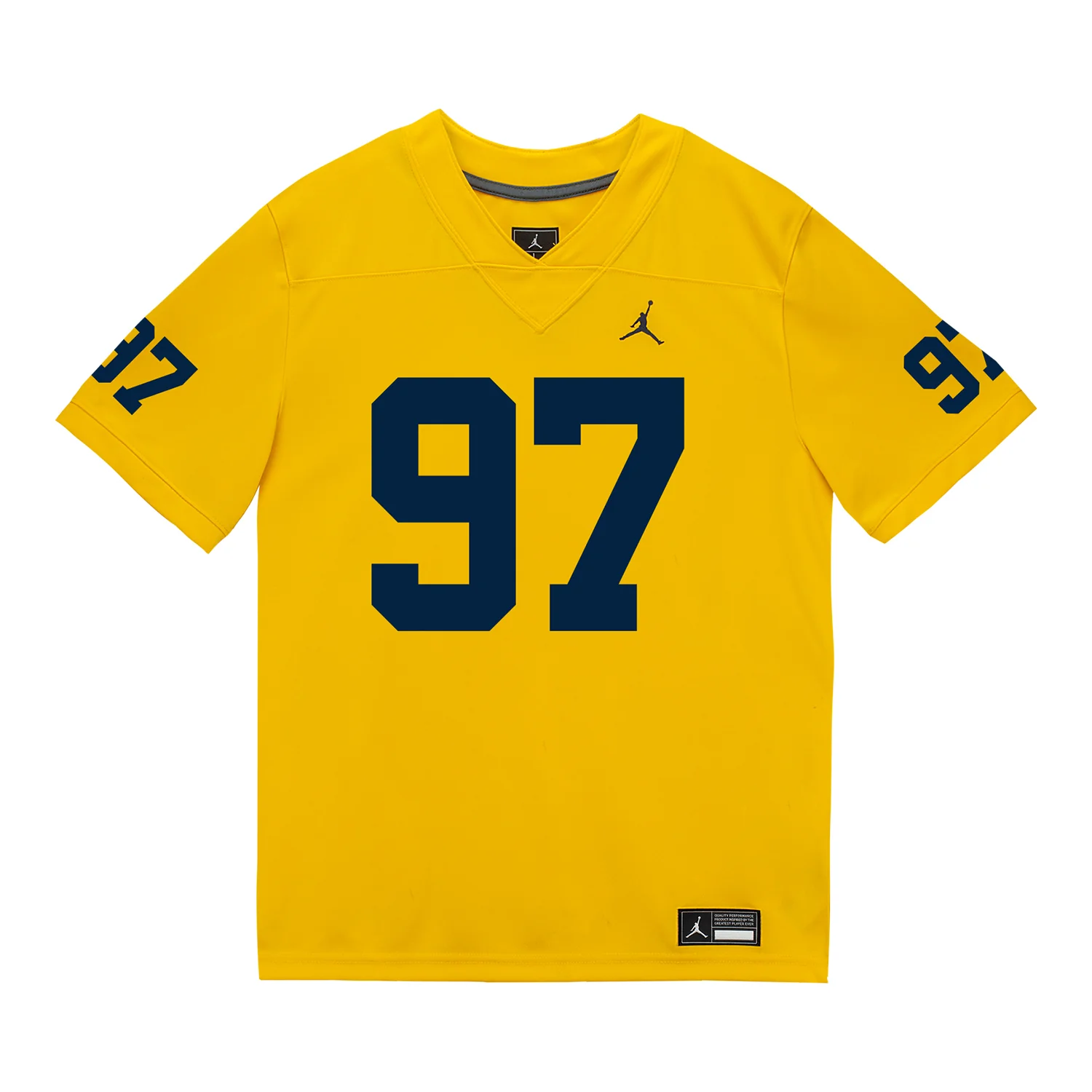 Michigan Wolverines #97 Chibi Anwunah Student Athlete Maize Football Jersey - Image 2