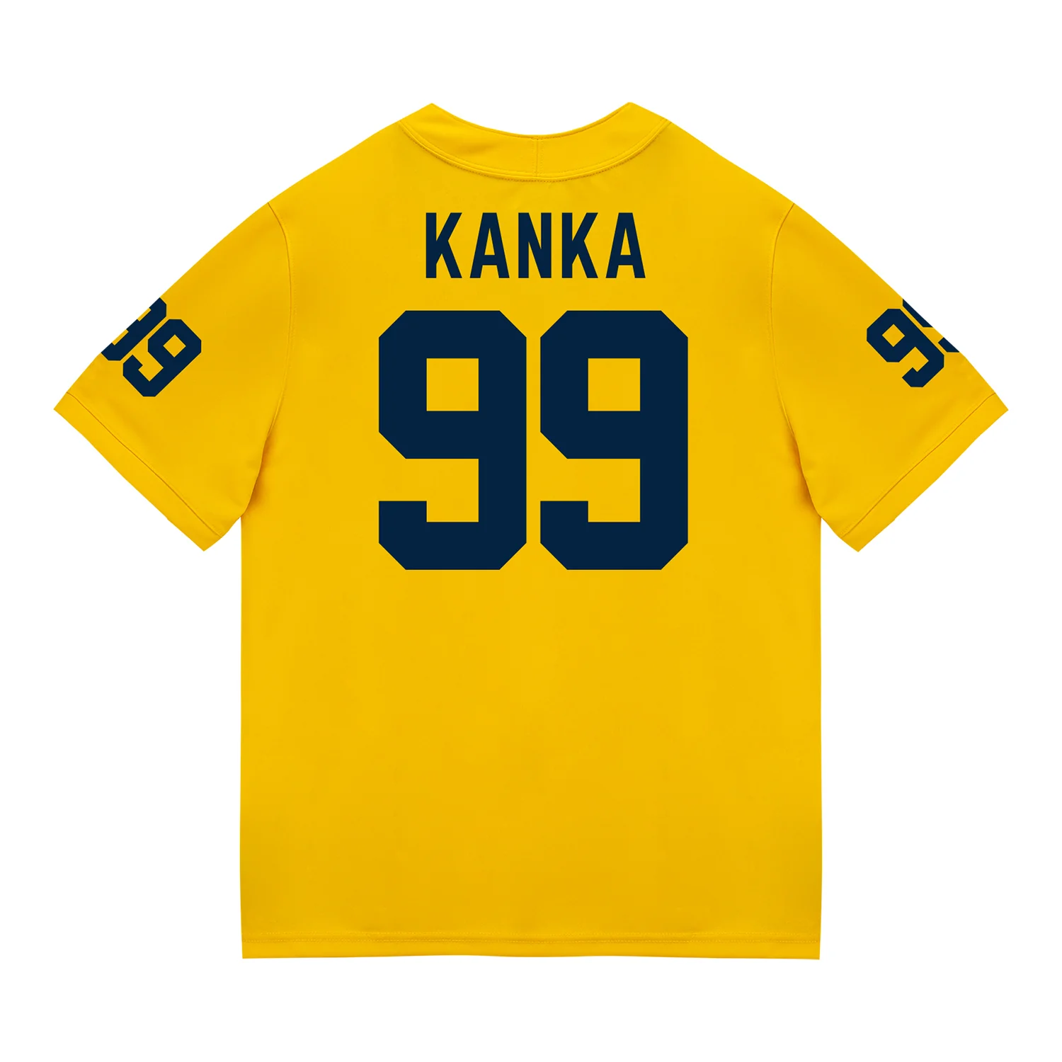 Michigan Wolverines #99 Bobby Kanka Student Athlete Maize Football Jersey