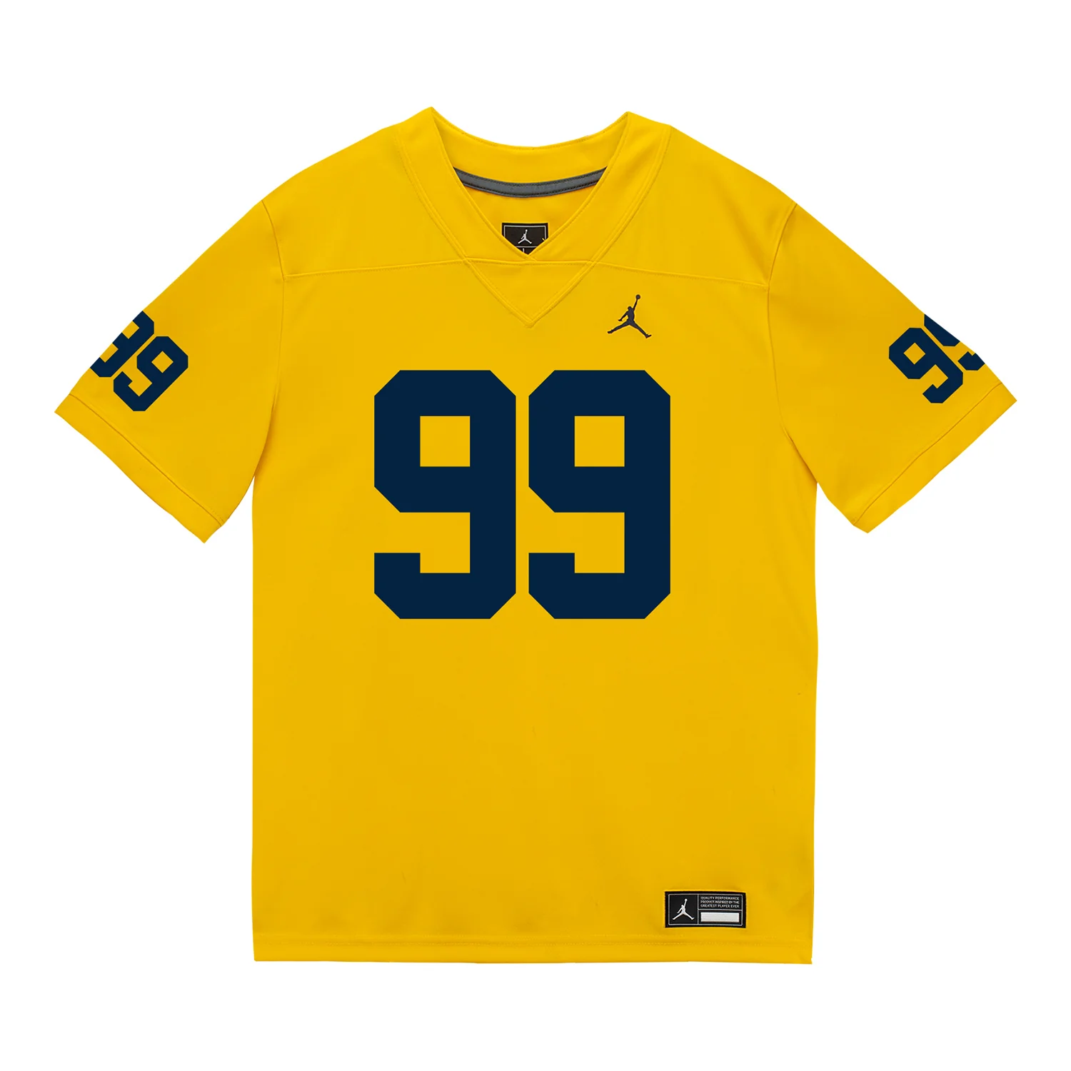 Michigan Wolverines #99 Bobby Kanka Student Athlete Maize Football Jersey - Image 2