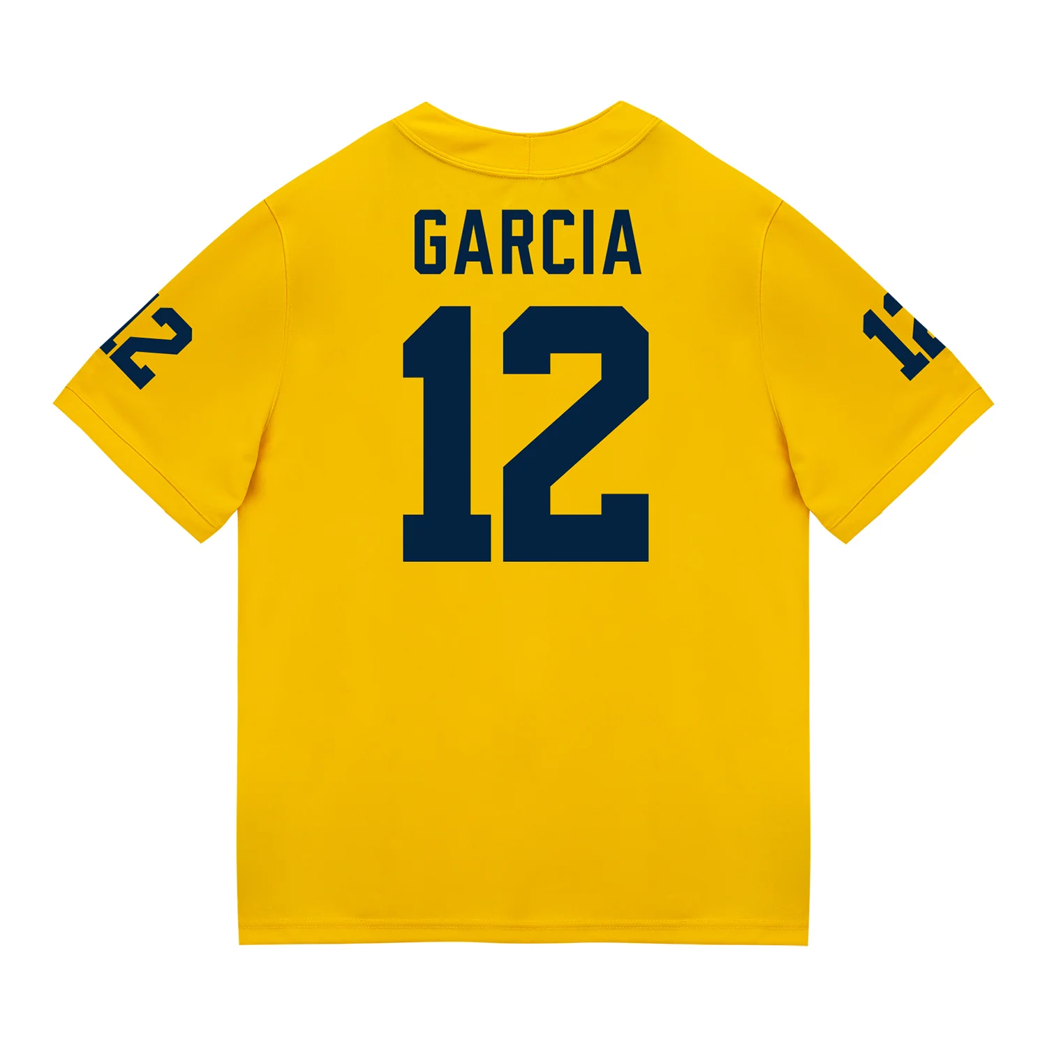 Michigan Wolverines #12 Jake Garica Student Athlete Maize Football Jersey