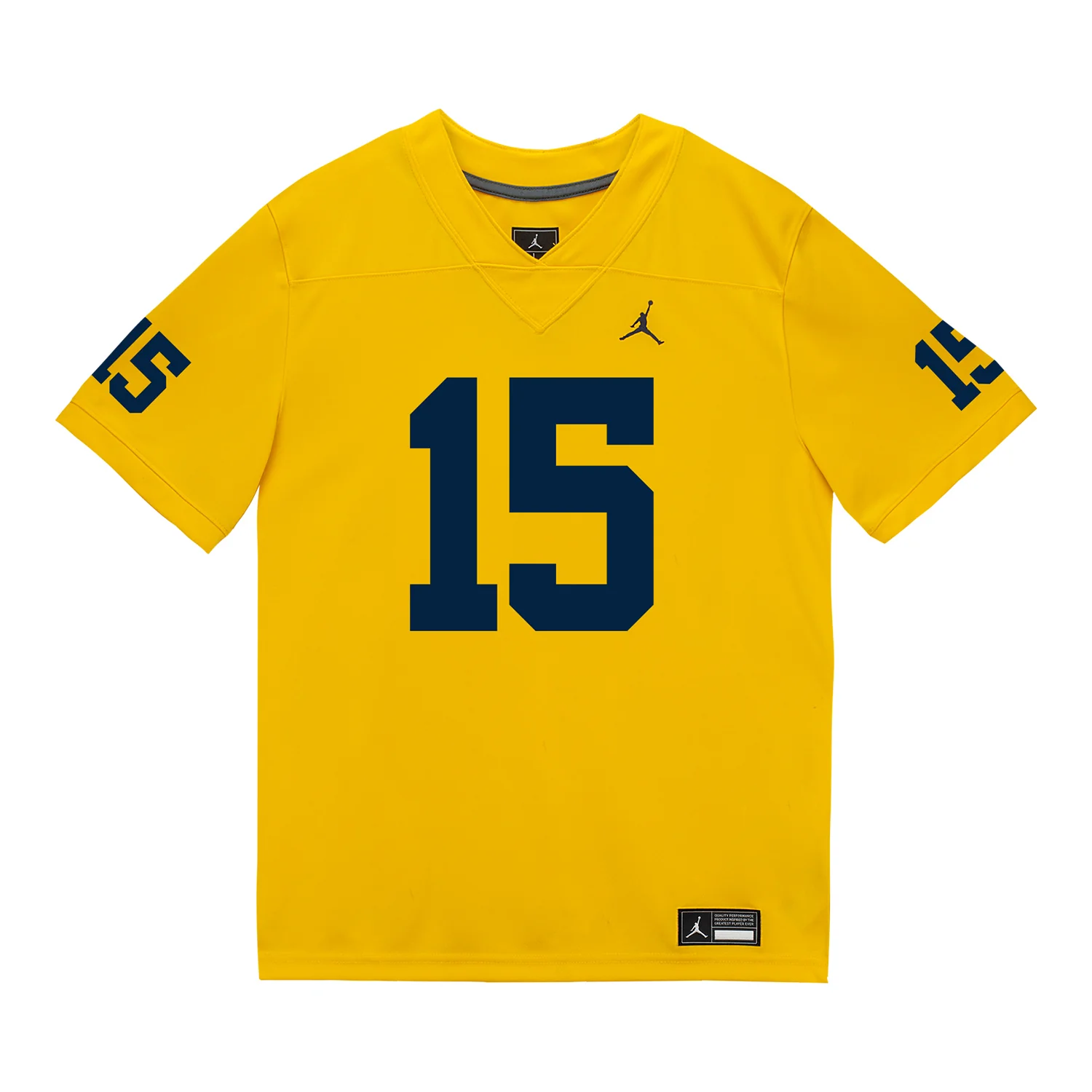Michigan Wolverines #15 Chase Herbstriet Student Athlete Maize Football Jersey - Image 2