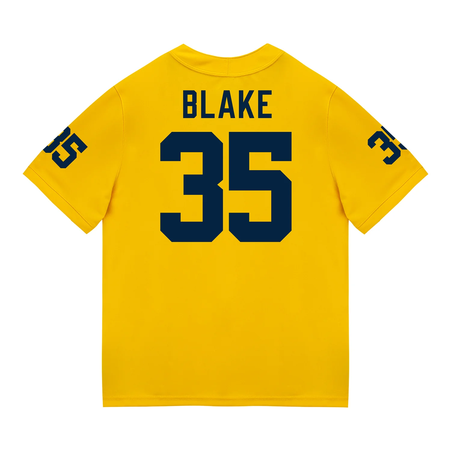 Michigan Wolverines #35 Stuart Blake Student Athlete Maize Football Jersey